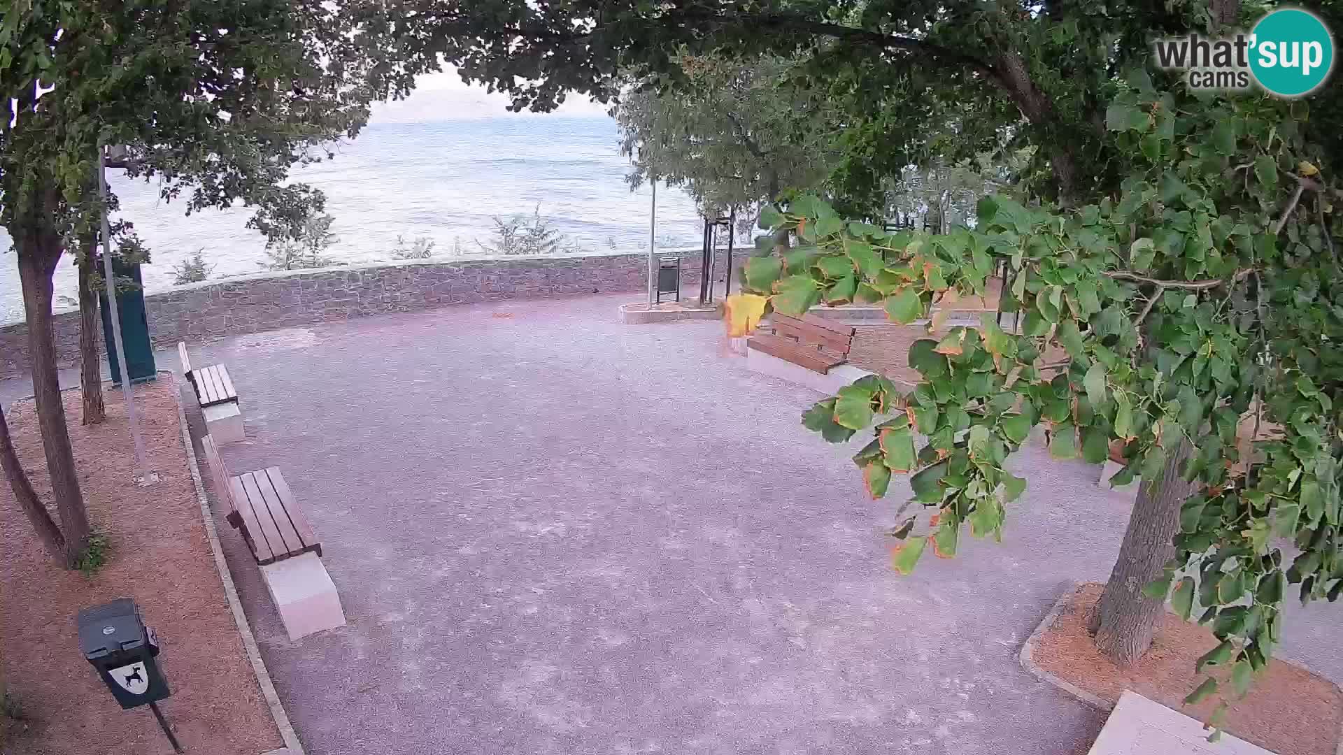 Senj Live Webcam – Schriftstellerpark und Velebit-Kanal