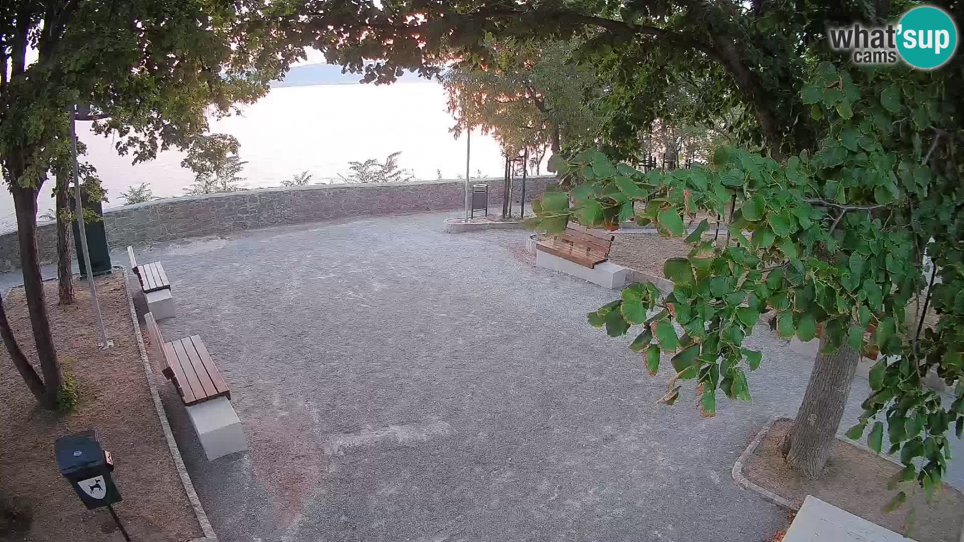 Senj Live Cam – Writers’ Park and the Velebit Channel