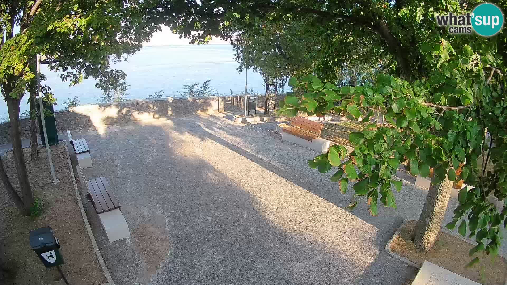 Senj Live Webcam – Schriftstellerpark und Velebit-Kanal
