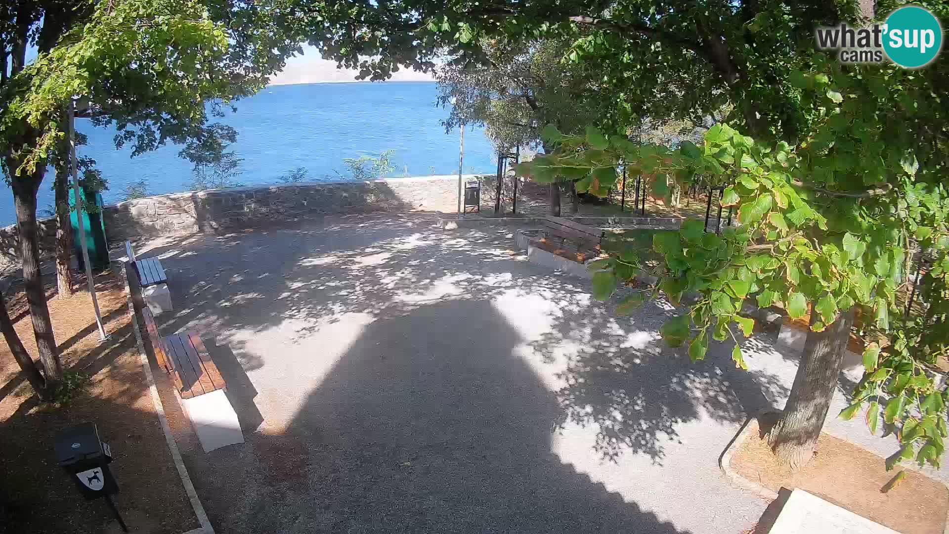 Senj Live Webcam – Schriftstellerpark und Velebit-Kanal
