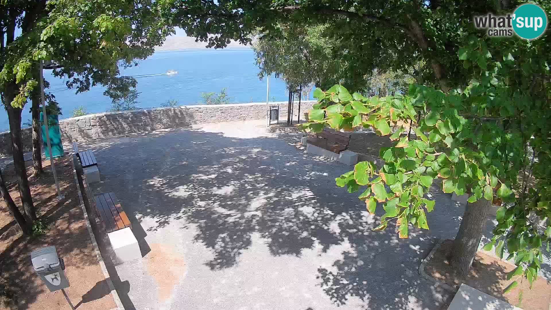 Senj Live Webcam – Schriftstellerpark und Velebit-Kanal
