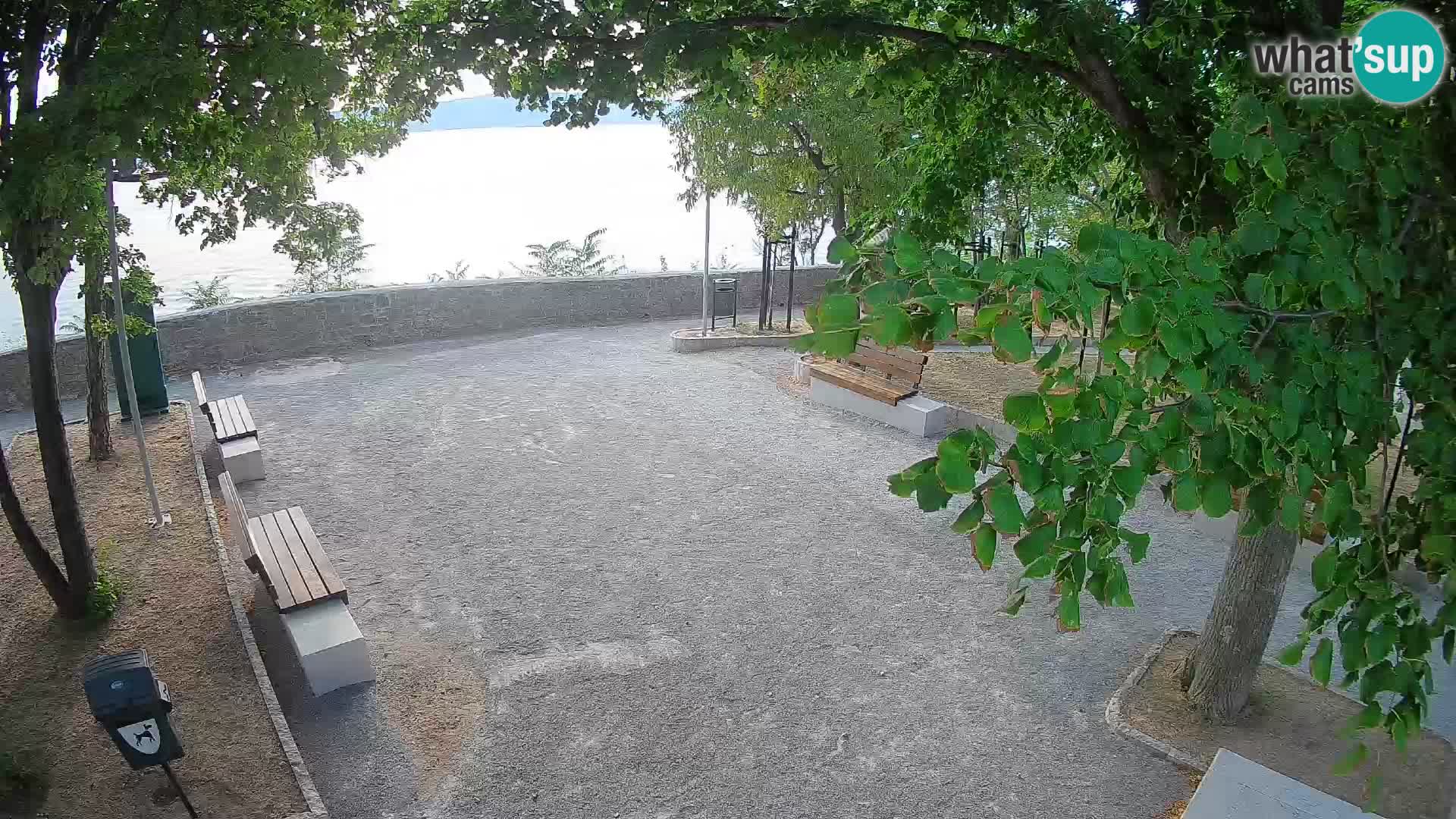 Senj Live Webcam – Schriftstellerpark und Velebit-Kanal