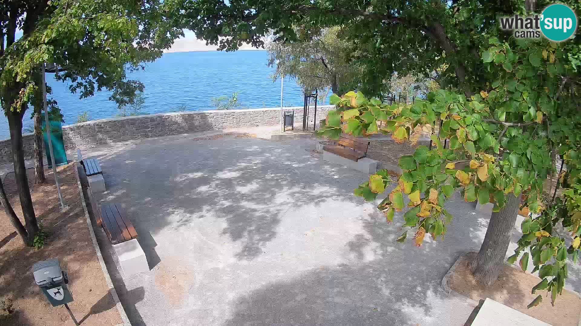 Senj Live Webcam – Schriftstellerpark und Velebit-Kanal