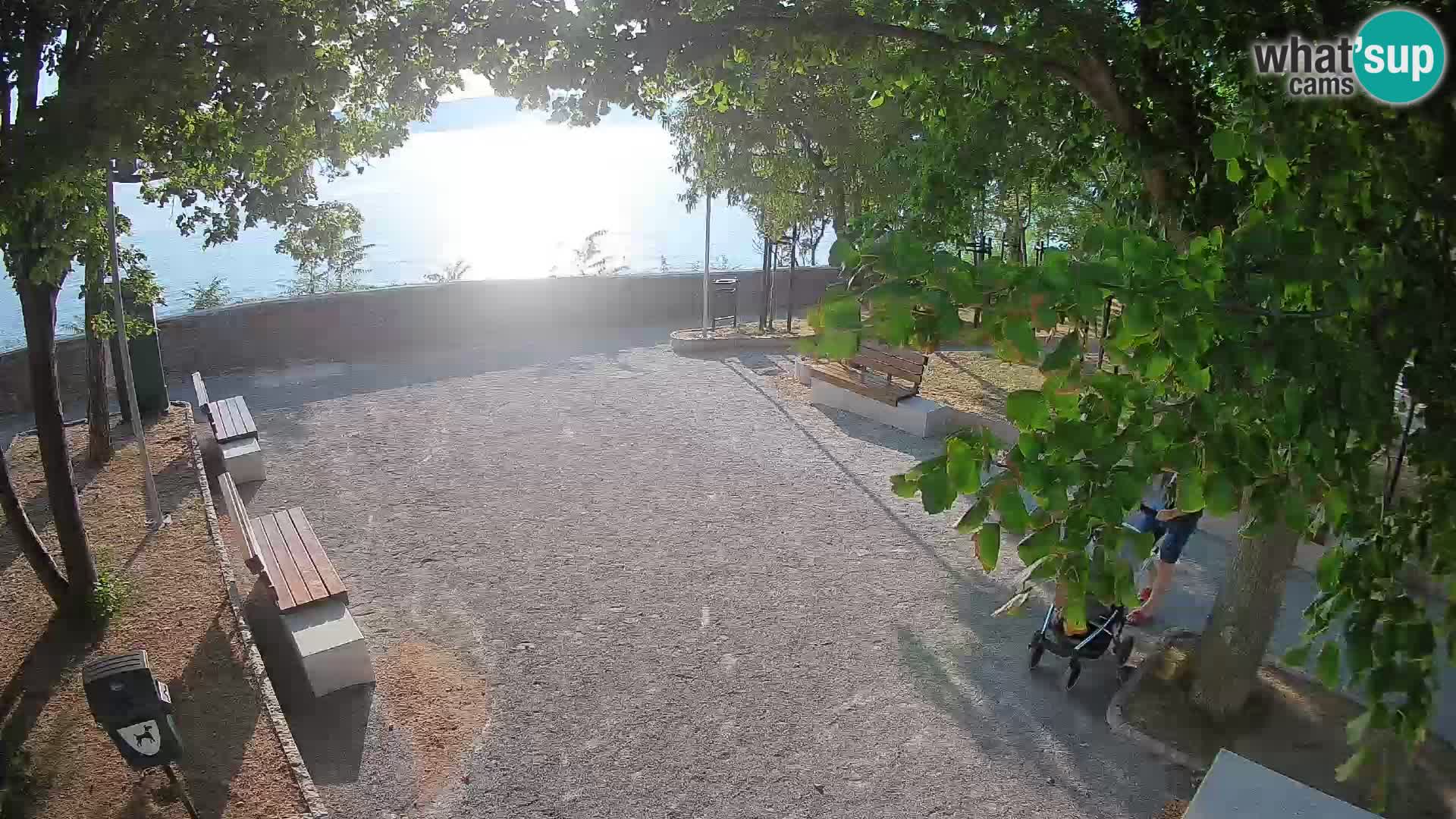 Webcam Senj en direct – Parc des Écrivains et canal du Velebit