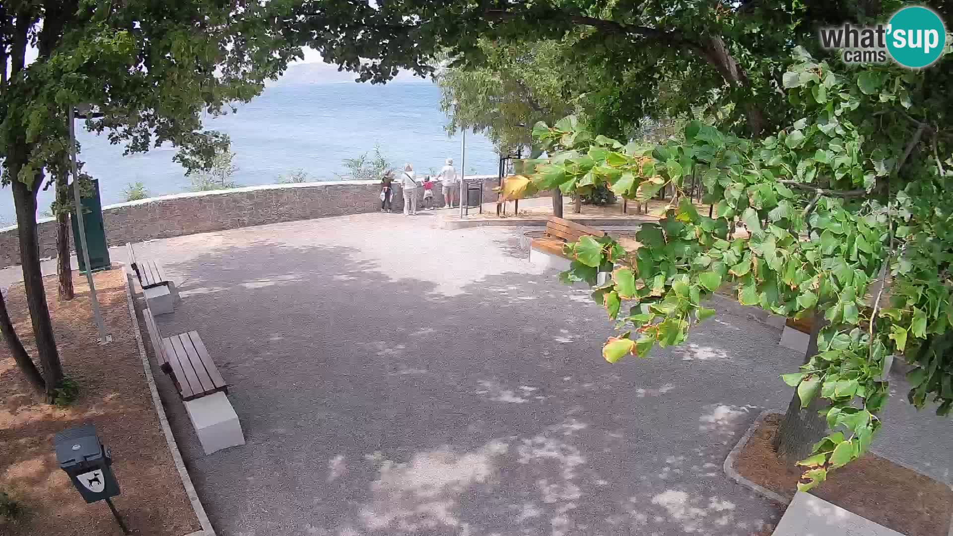Senj Live Webcam – Schriftstellerpark und Velebit-Kanal