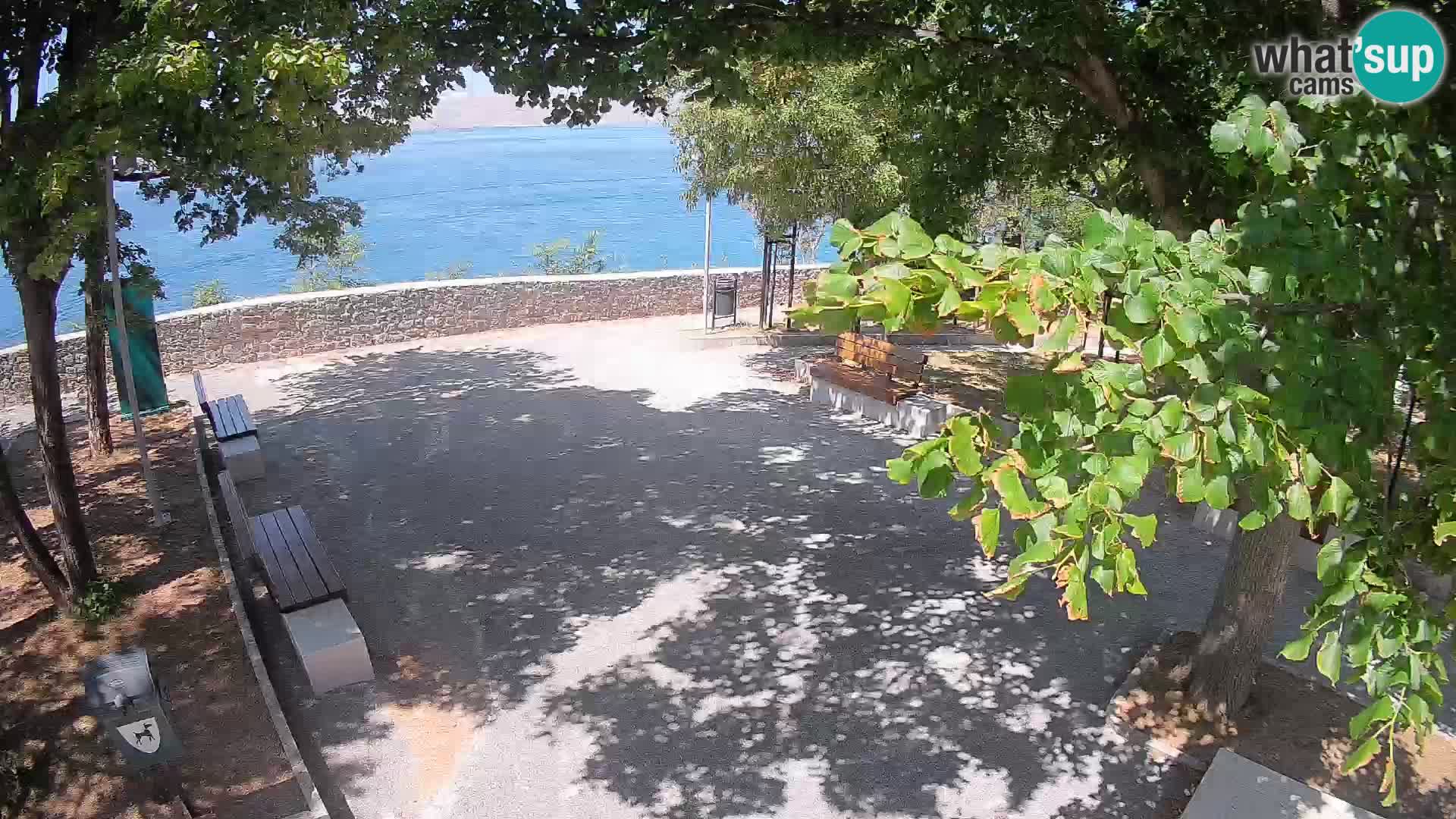 Senj Live Cam – Writers’ Park and the Velebit Channel