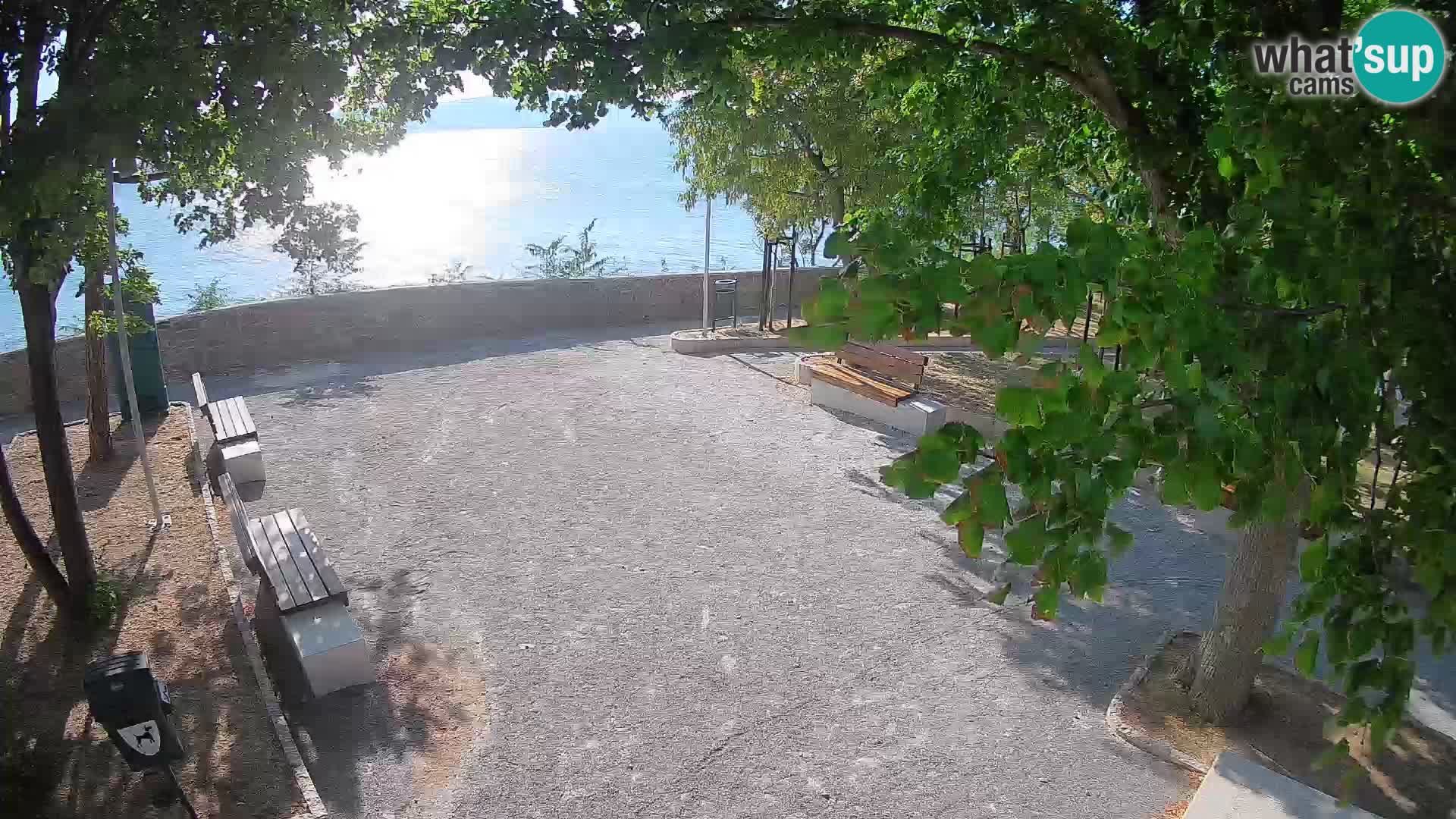 Senj Live Cam – Writers’ Park and the Velebit Channel