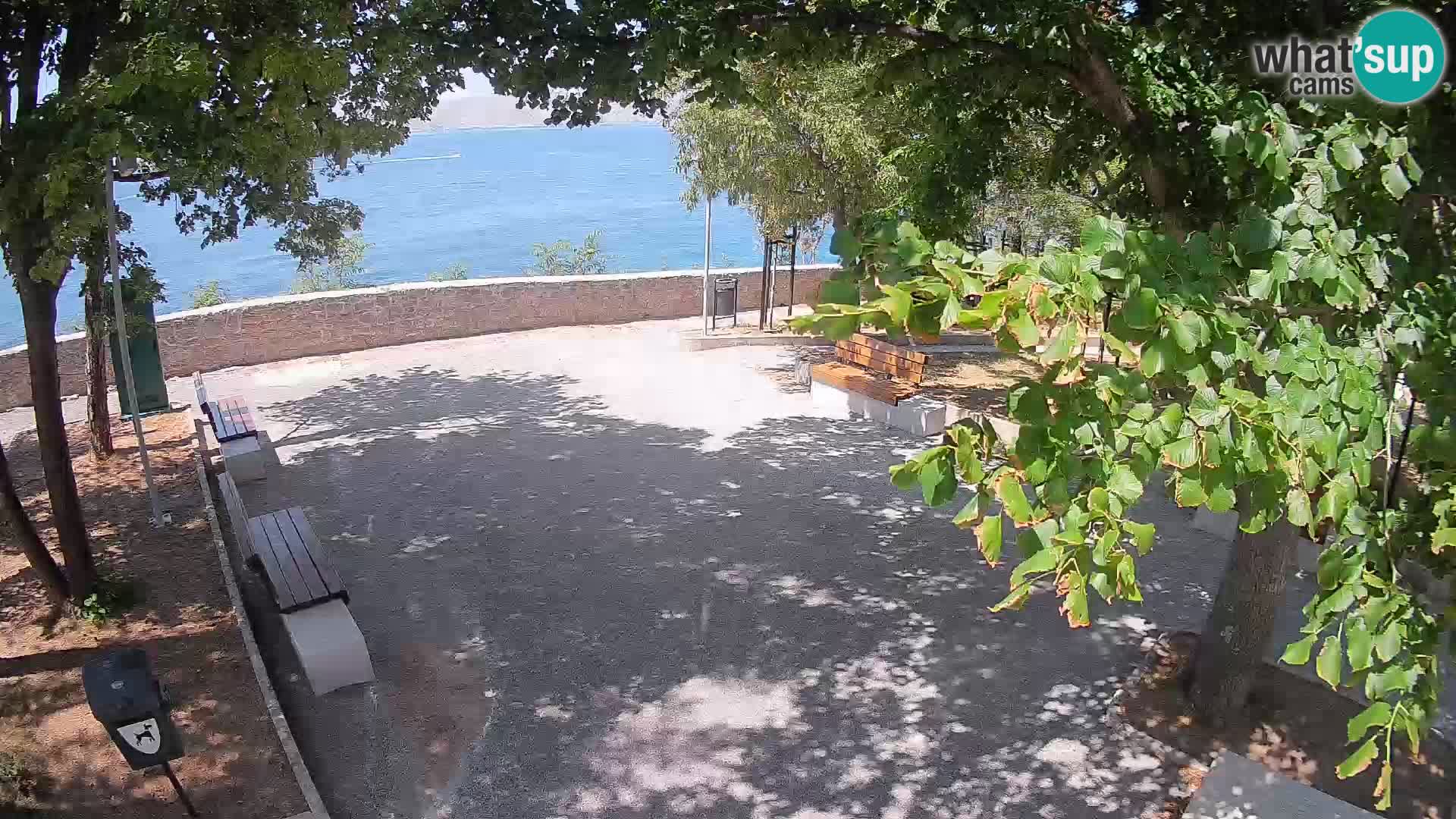 Senj Live Cam – Writers’ Park and the Velebit Channel