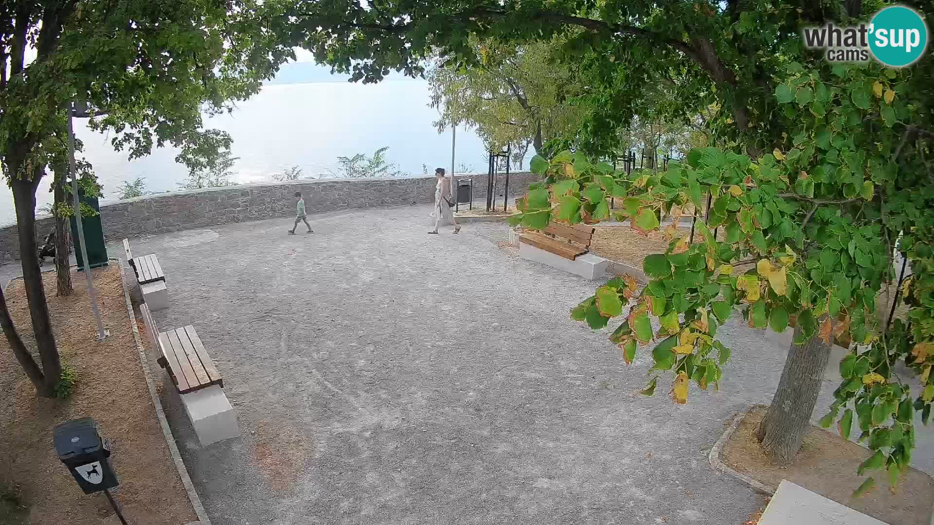 Senj Live Webcam – Schriftstellerpark und Velebit-Kanal