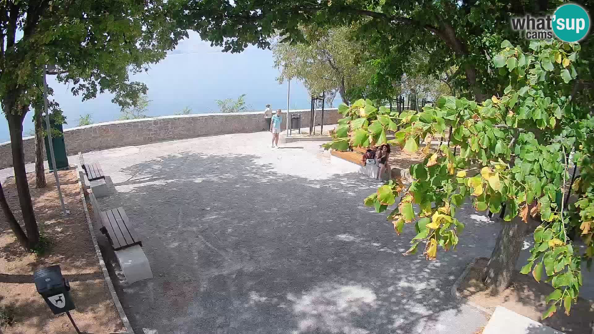 Senj Live Webcam – Schriftstellerpark und Velebit-Kanal