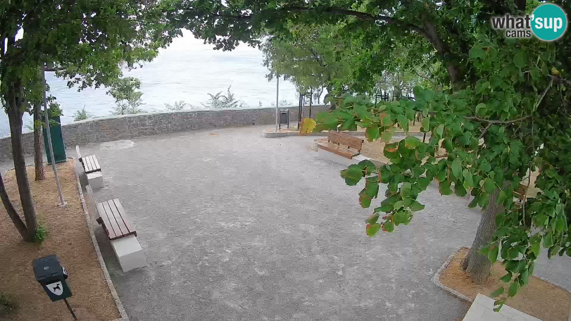 Senj Live Webcam – Schriftstellerpark und Velebit-Kanal