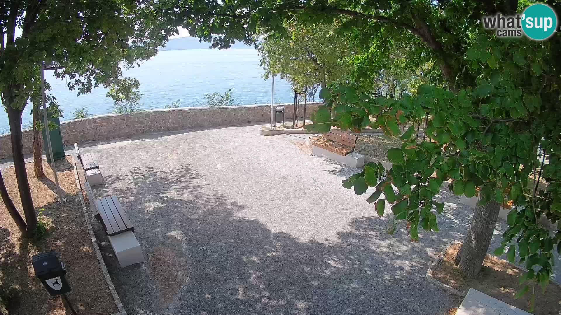 Senj Live Cam – Writers’ Park and the Velebit Channel