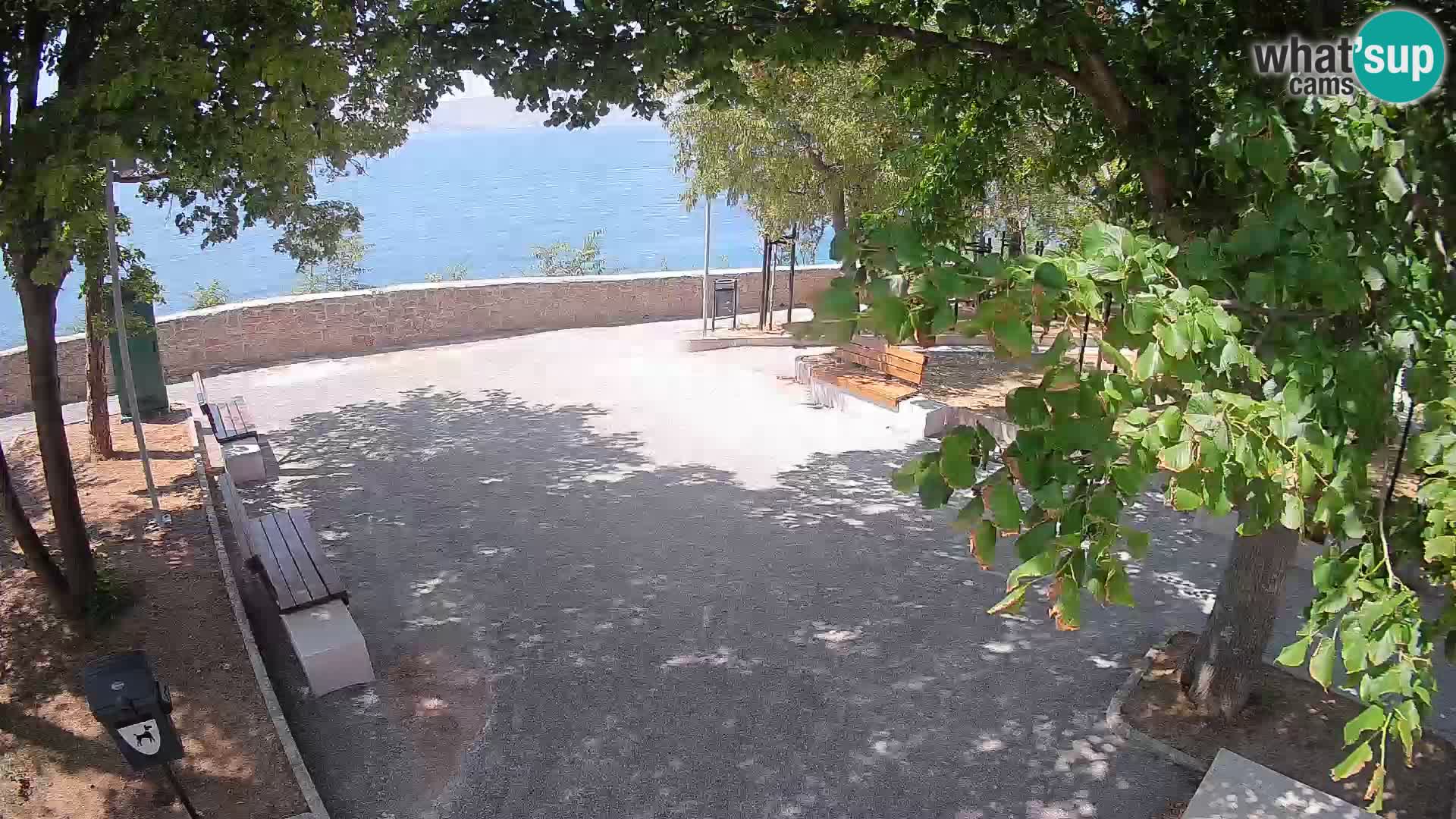 Senj Live Webcam – Schriftstellerpark und Velebit-Kanal