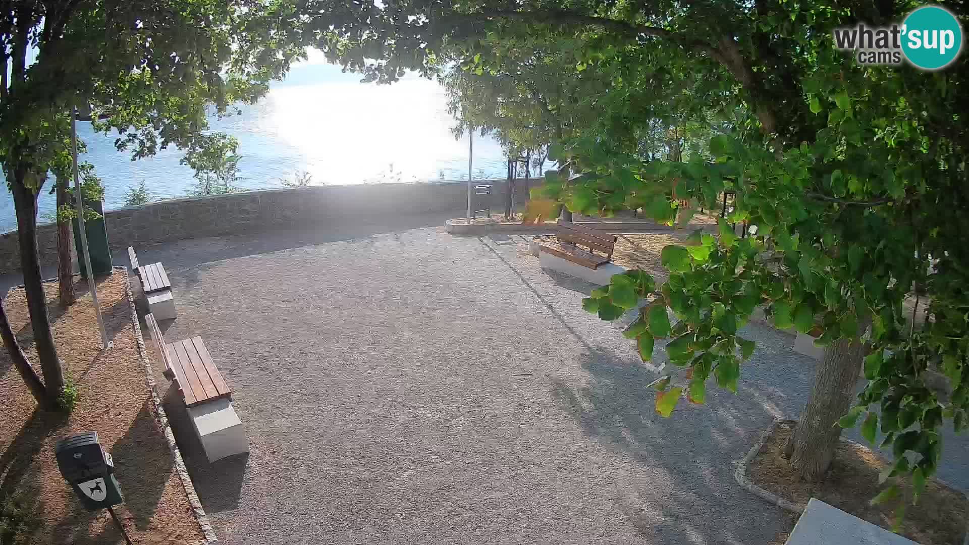 Senj Live Webcam – Schriftstellerpark und Velebit-Kanal