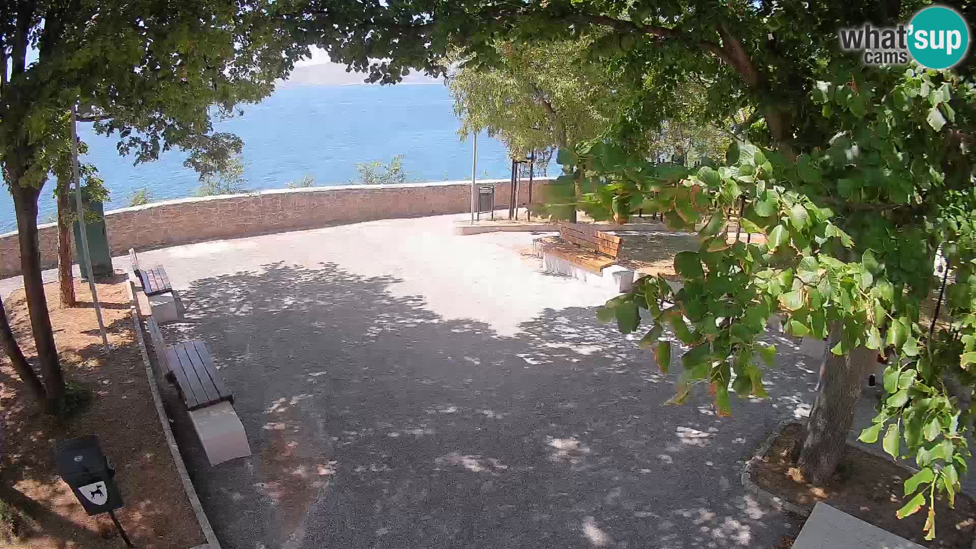 Senj Live Cam – Writers’ Park and the Velebit Channel