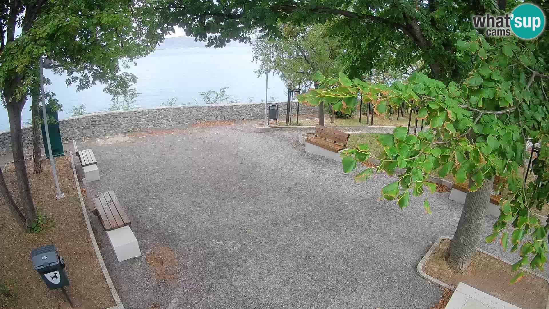 Senj Live Webcam – Schriftstellerpark und Velebit-Kanal