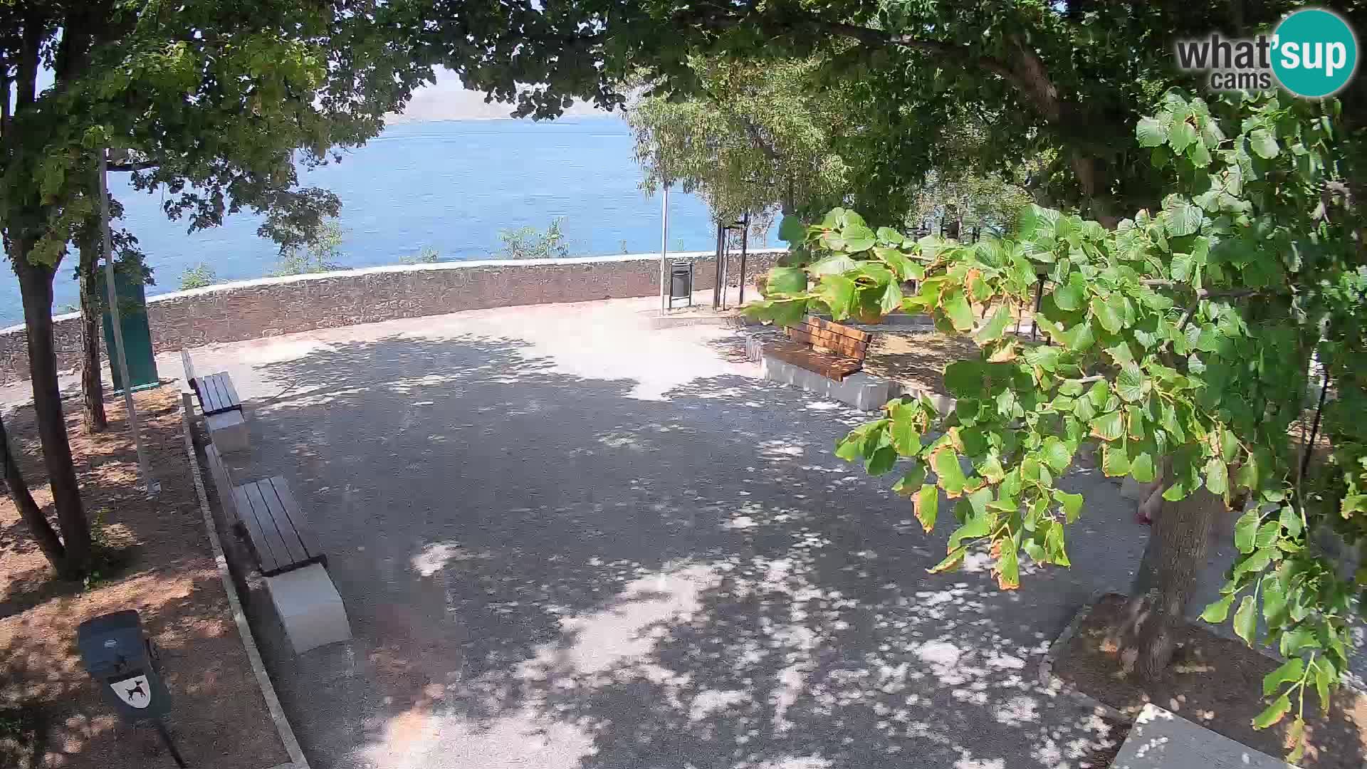 Senj Live Cam – Writers’ Park and the Velebit Channel