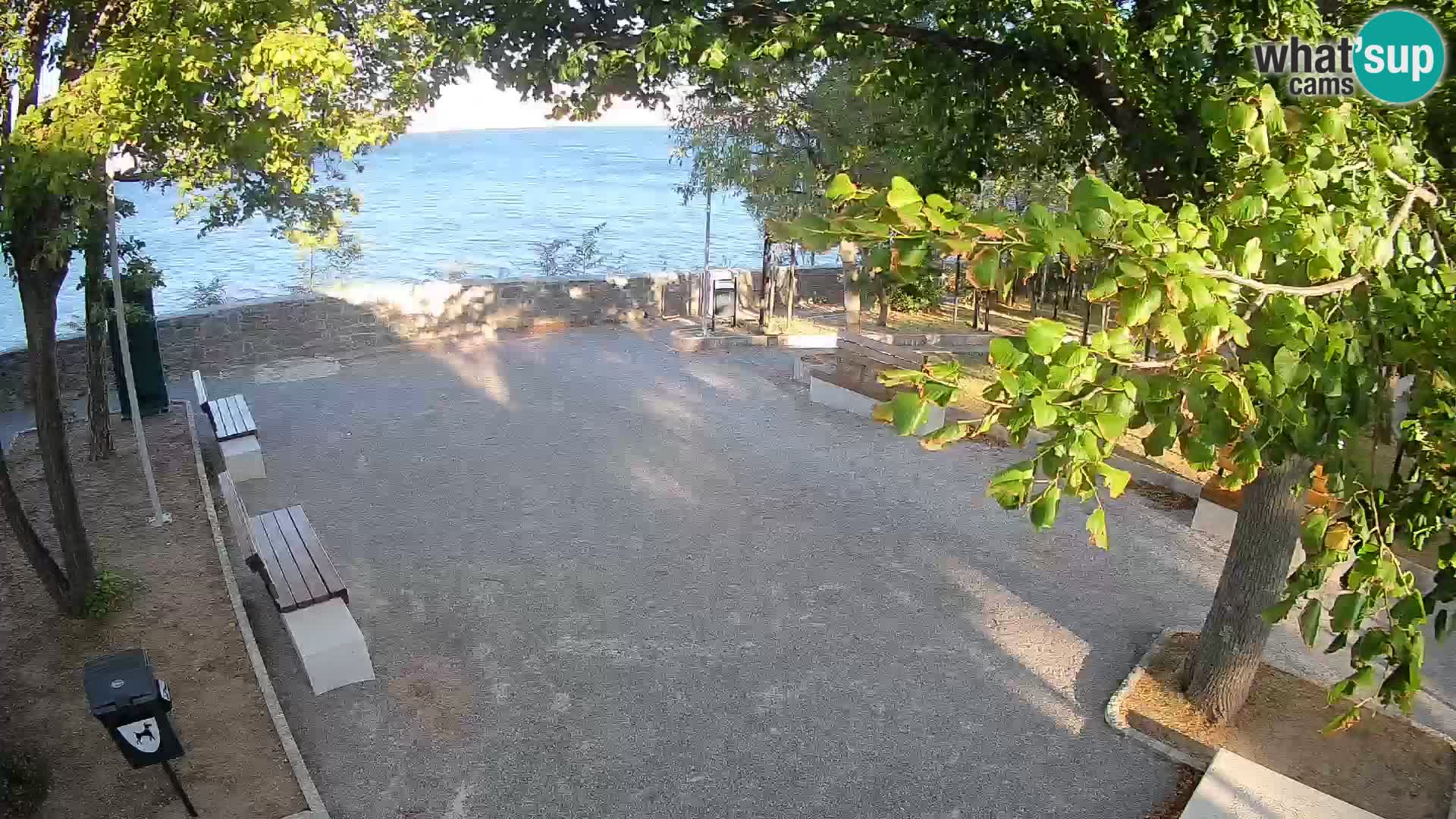 Senj Live Webcam – Schriftstellerpark und Velebit-Kanal