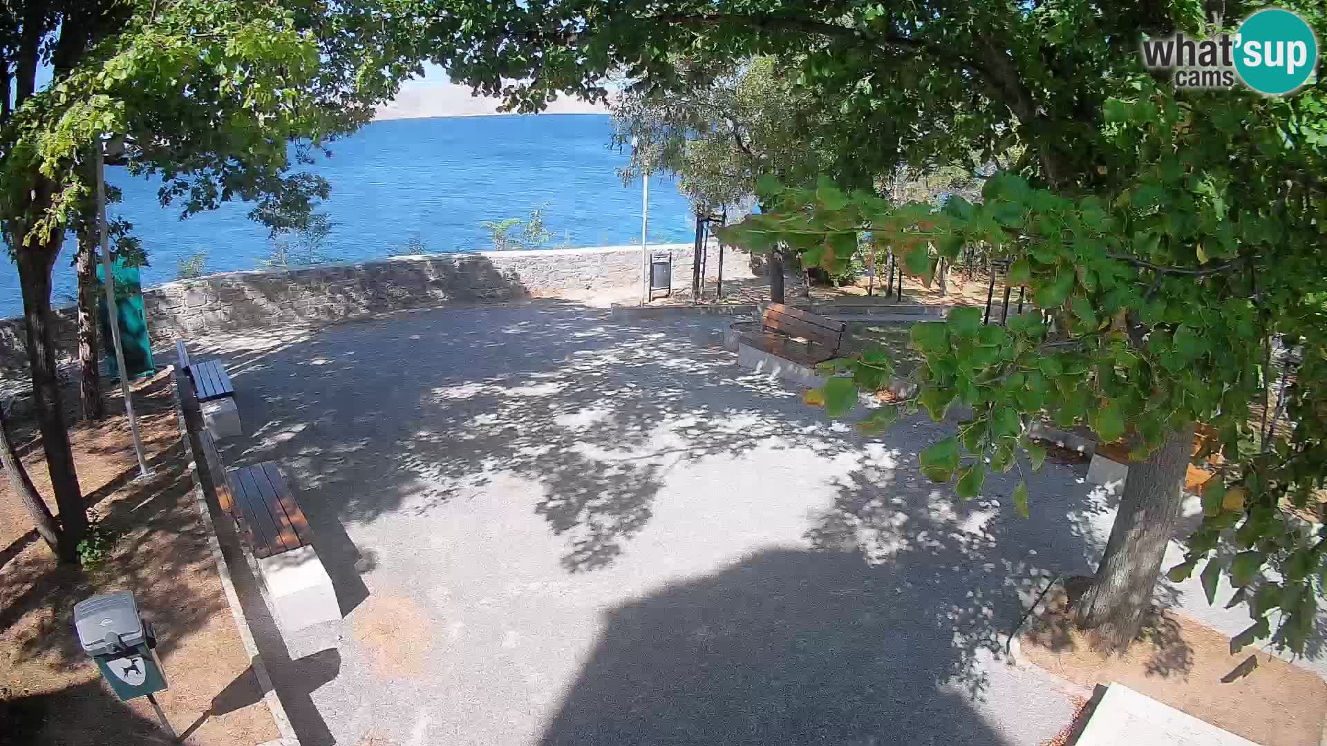 Senj Live Webcam – Schriftstellerpark und Velebit-Kanal