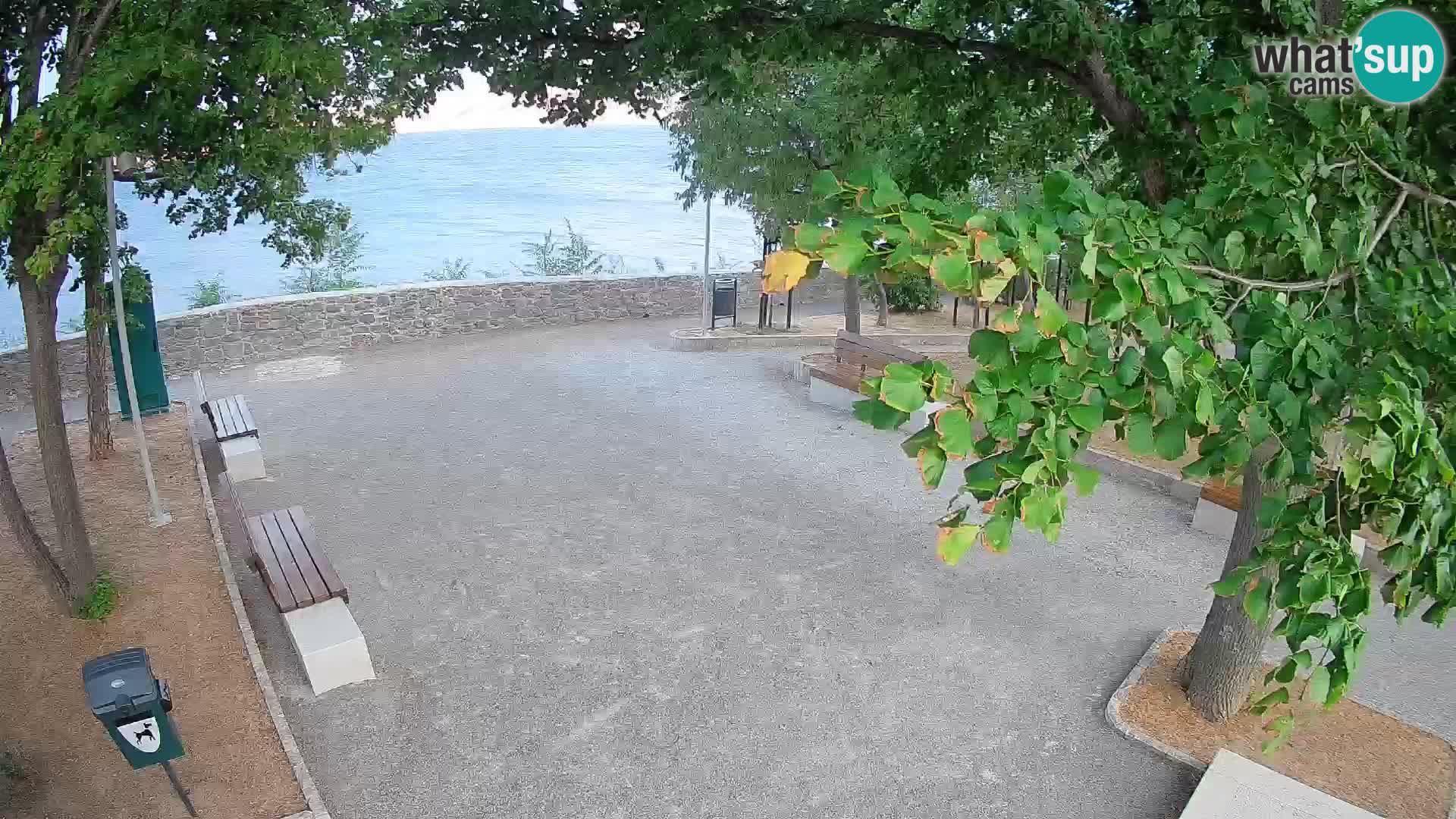 Senj Live Webcam – Schriftstellerpark und Velebit-Kanal
