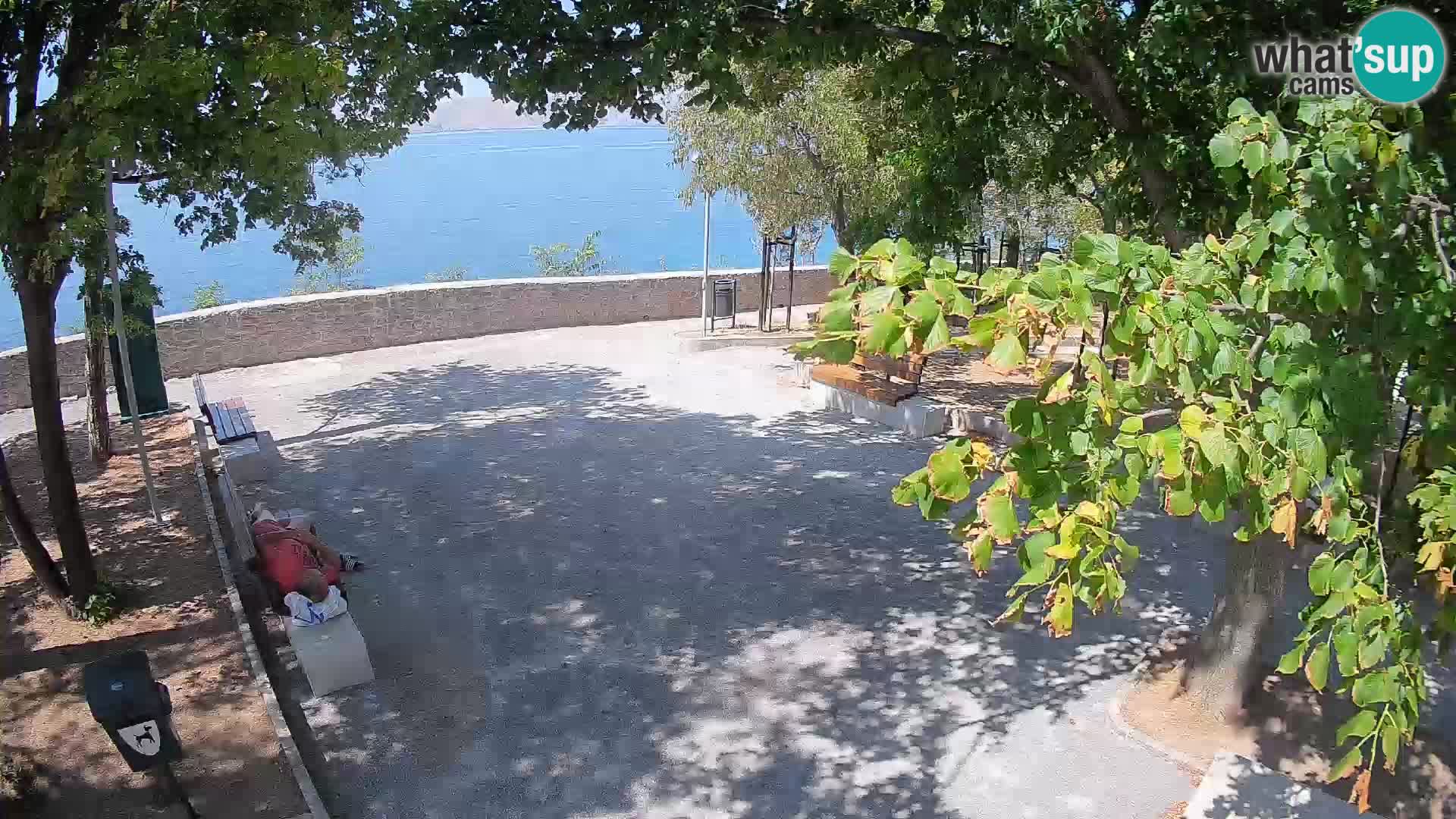 Senj Live Webcam – Schriftstellerpark und Velebit-Kanal