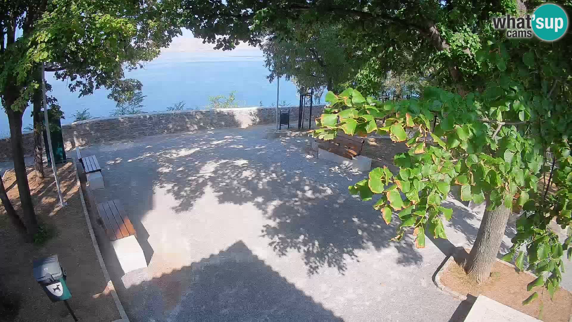 Senj Live Webcam – Schriftstellerpark und Velebit-Kanal