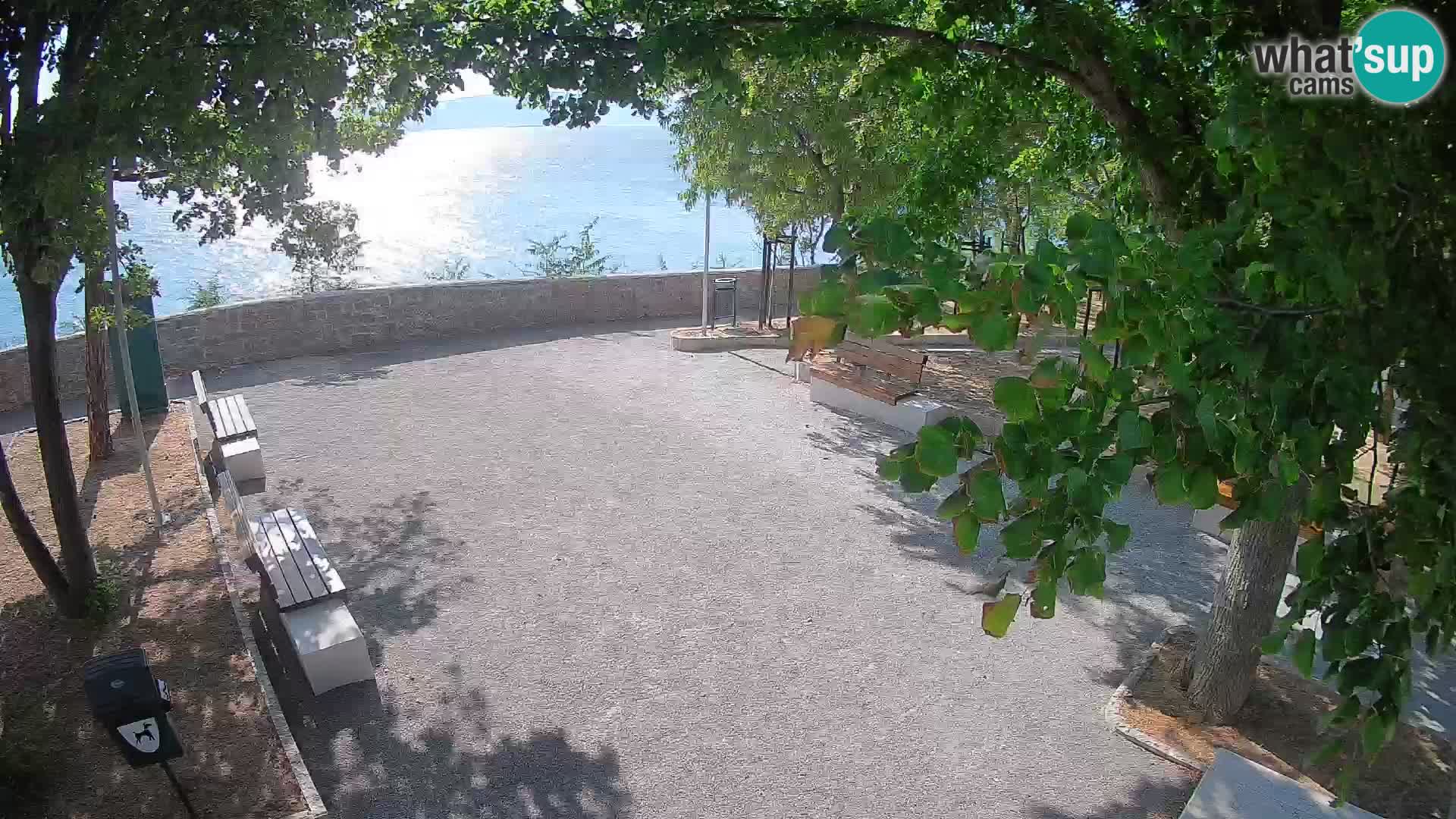 Senj Live Webcam – Schriftstellerpark und Velebit-Kanal