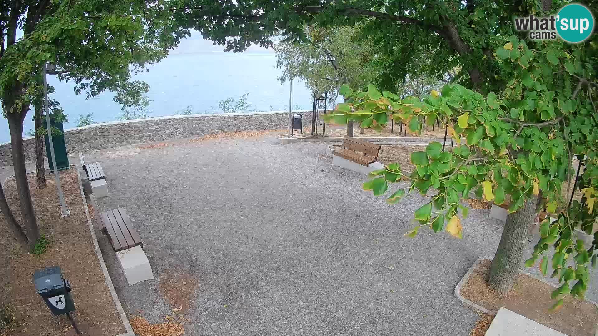 Senj Live Webcam – Schriftstellerpark und Velebit-Kanal