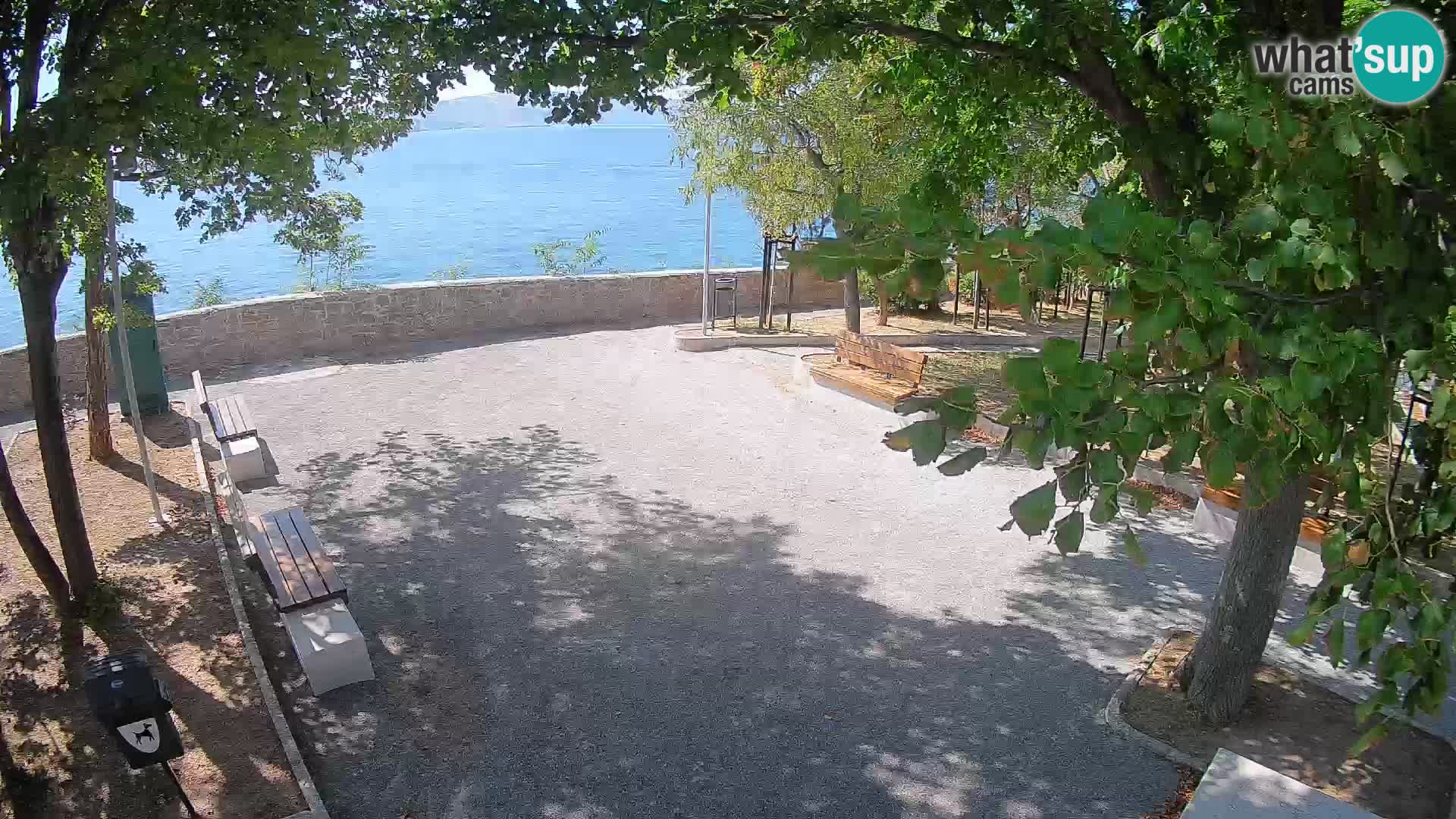 Senj Live Webcam – Schriftstellerpark und Velebit-Kanal