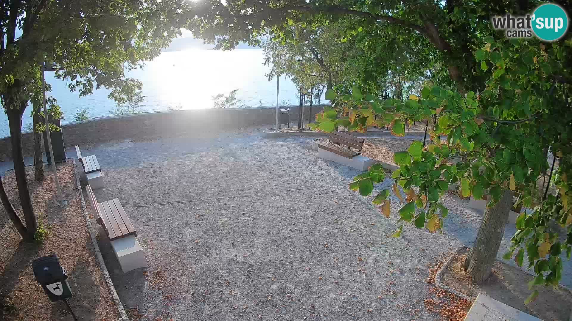 Senj Live Webcam – Schriftstellerpark und Velebit-Kanal