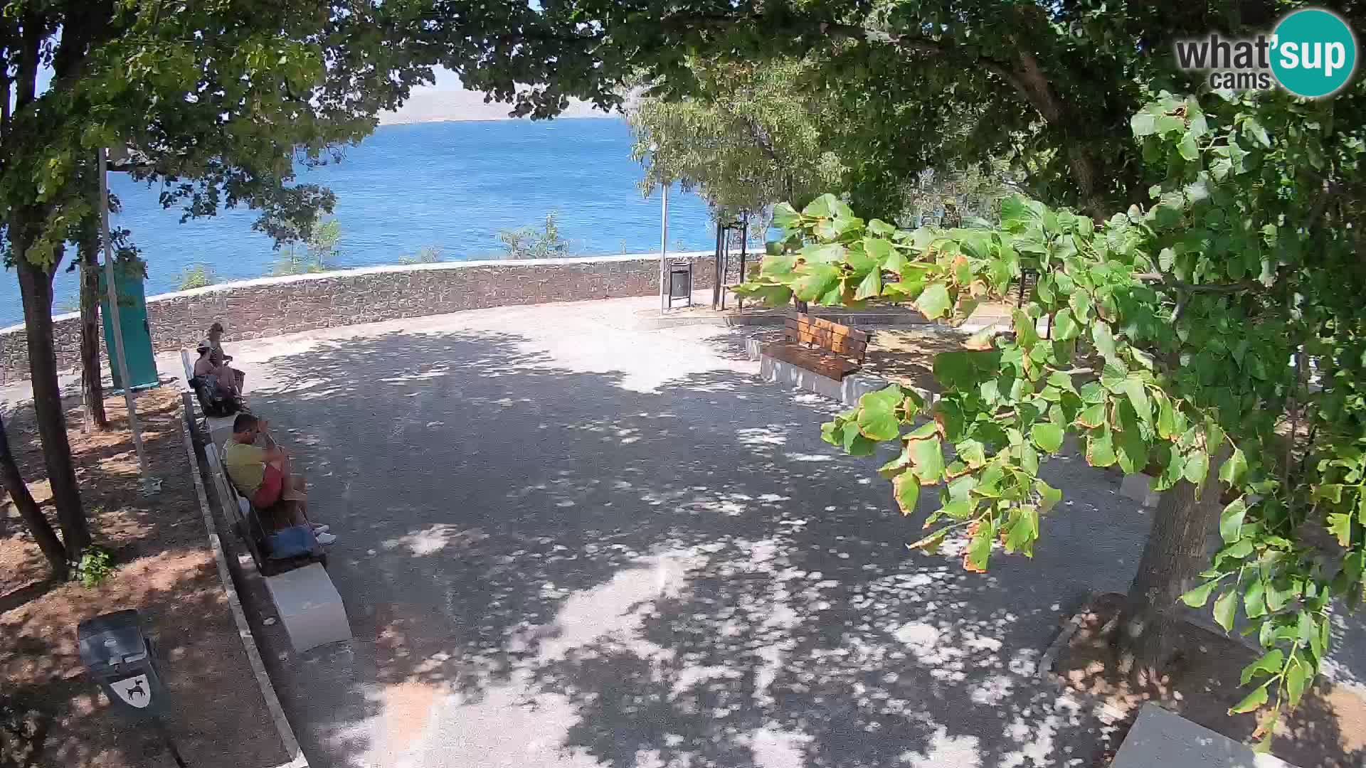 Webcam Senj en direct – Parc des Écrivains et canal du Velebit