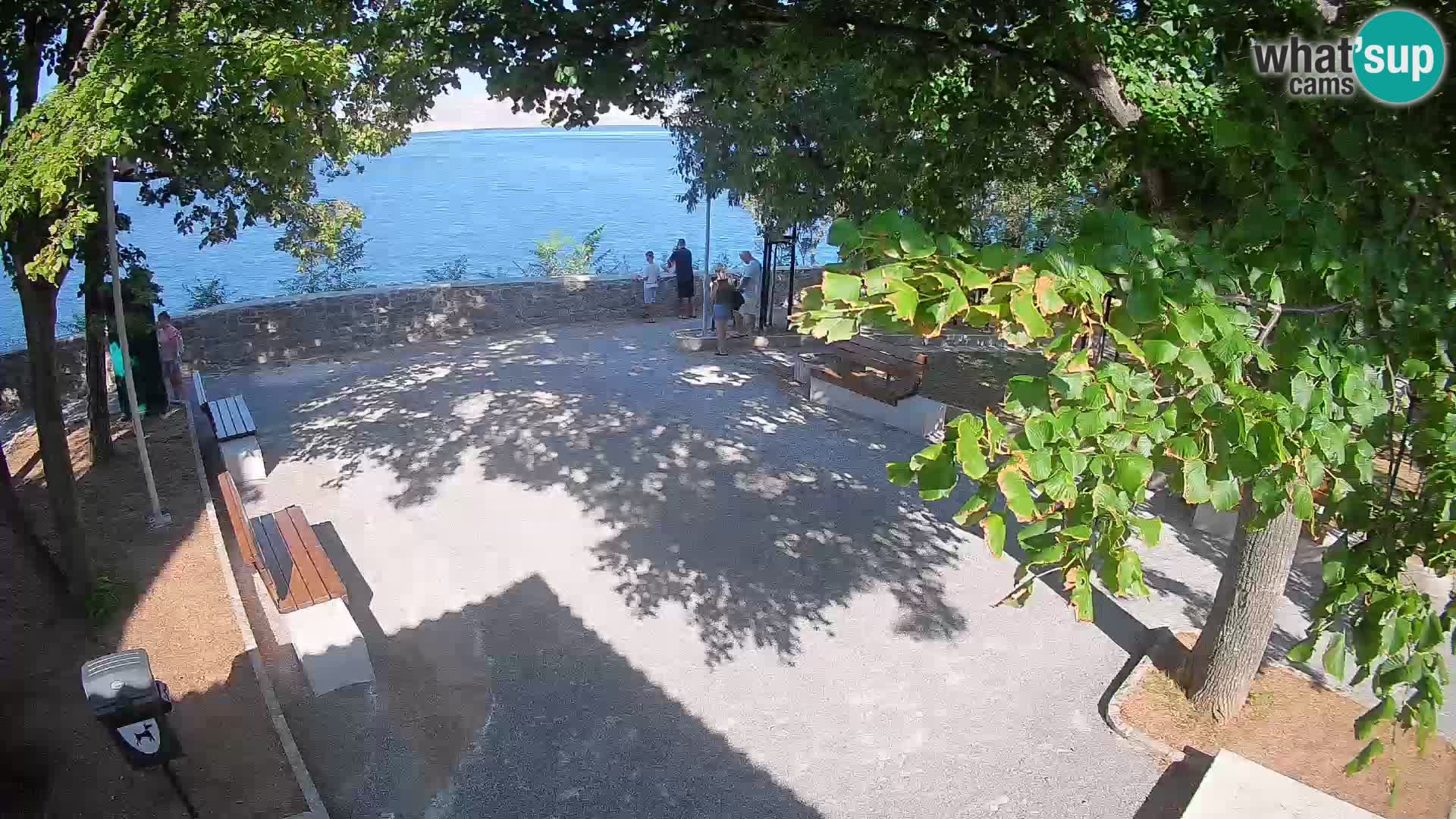 Senj Live Webcam – Schriftstellerpark und Velebit-Kanal