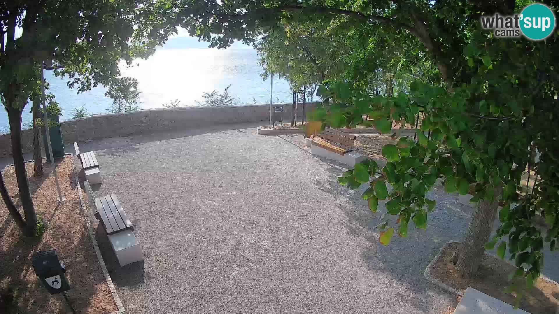 Senj Live Cam – Writers’ Park and the Velebit Channel