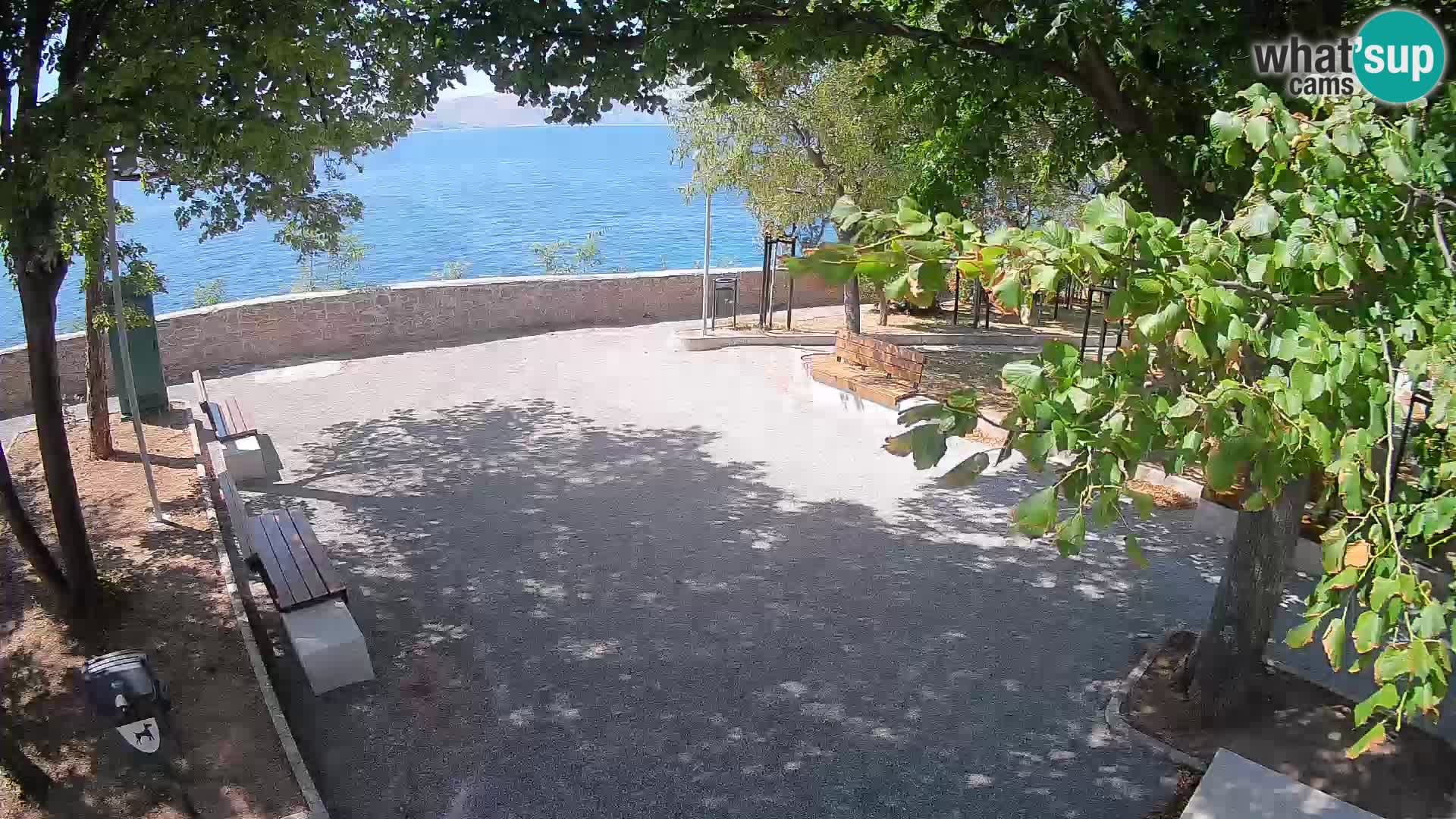 Senj Live Cam – Writers’ Park and the Velebit Channel