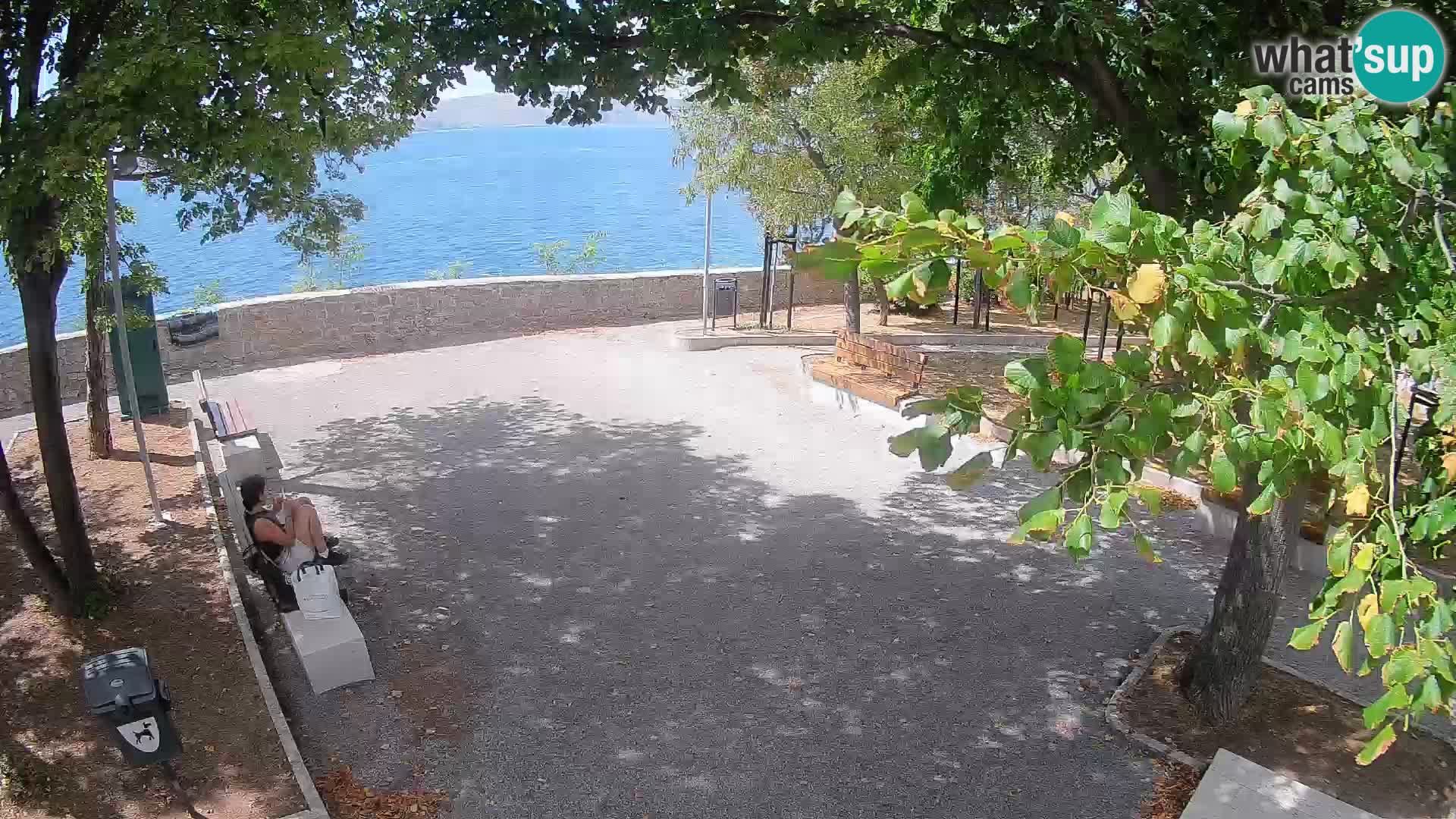 Senj Live Webcam – Schriftstellerpark und Velebit-Kanal