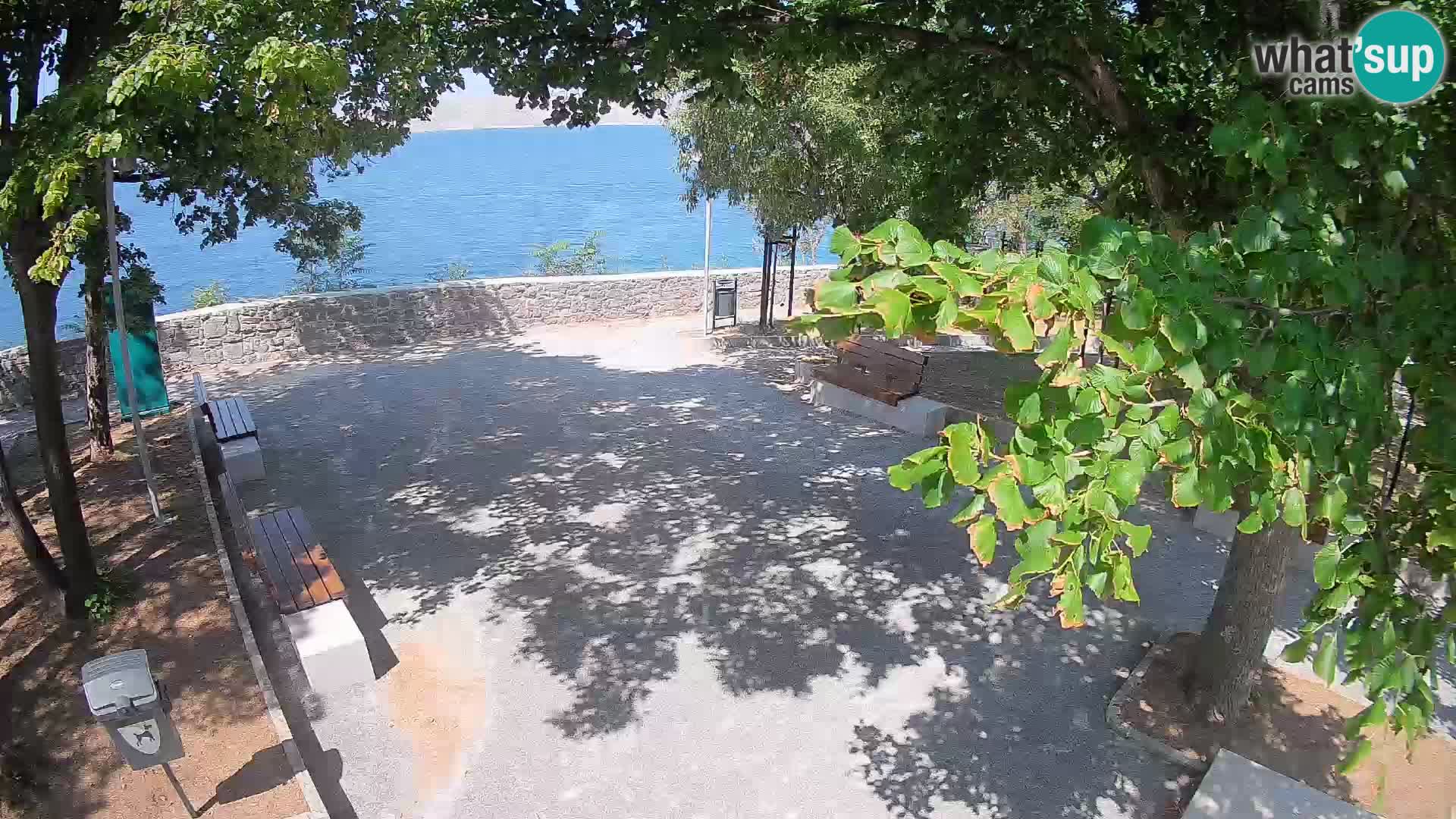 Senj Live Cam – Writers’ Park and the Velebit Channel