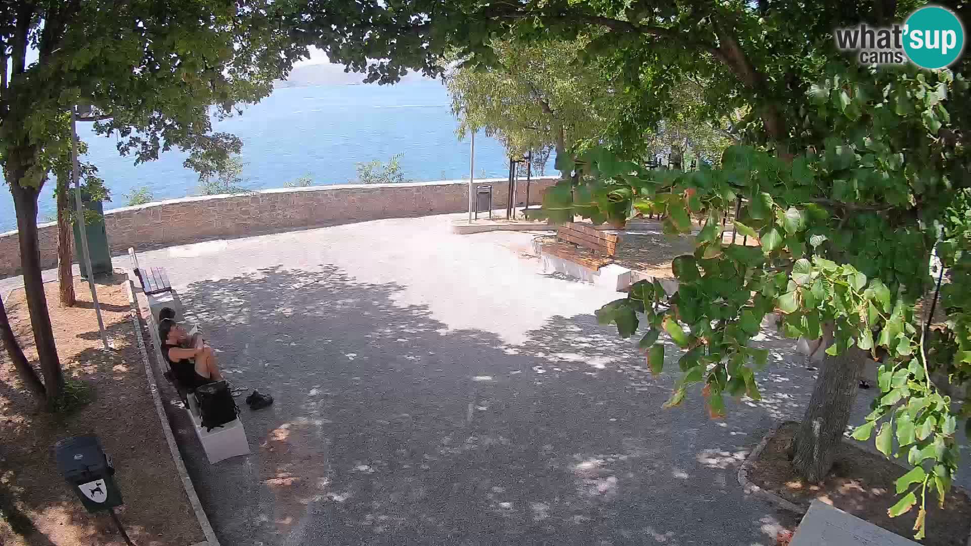 Senj Live Webcam – Schriftstellerpark und Velebit-Kanal