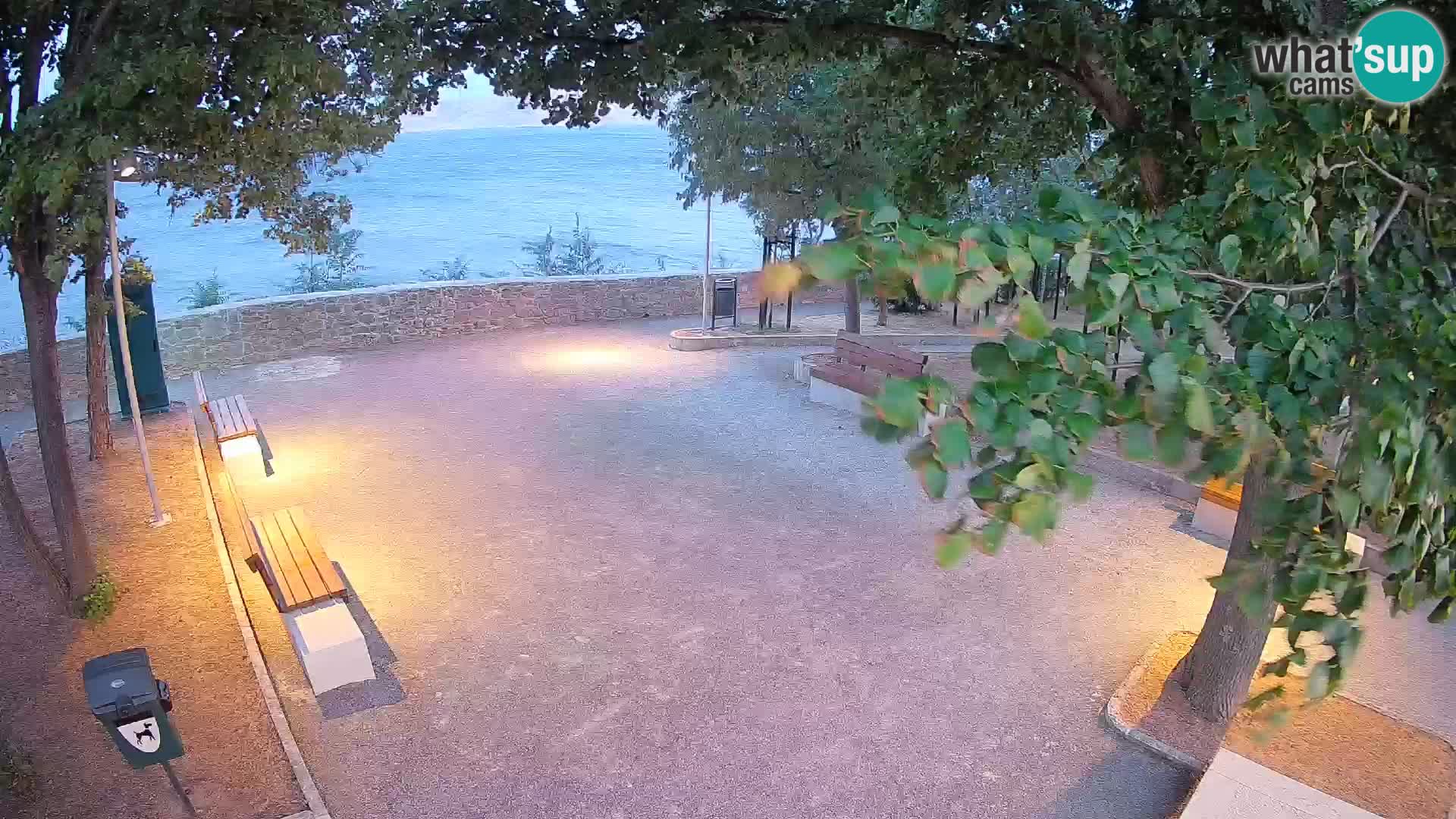Senj Live Cam – Writers’ Park and the Velebit Channel