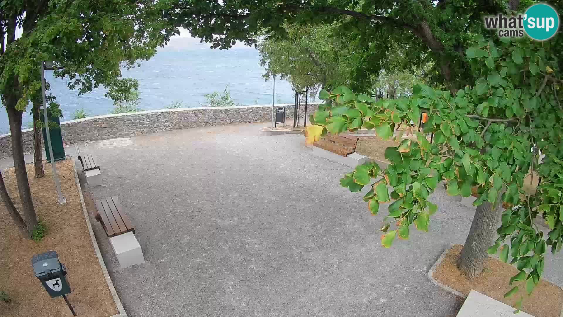 Webcam Senj en direct – Parc des Écrivains et canal du Velebit