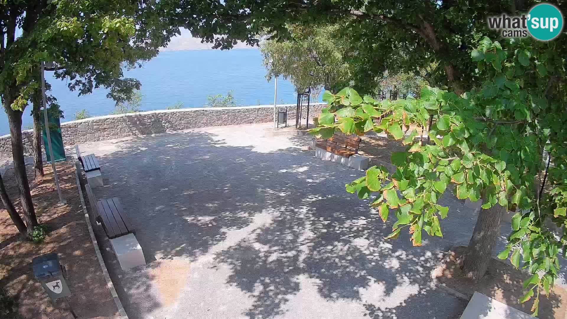 Senj Live Cam – Writers’ Park and the Velebit Channel