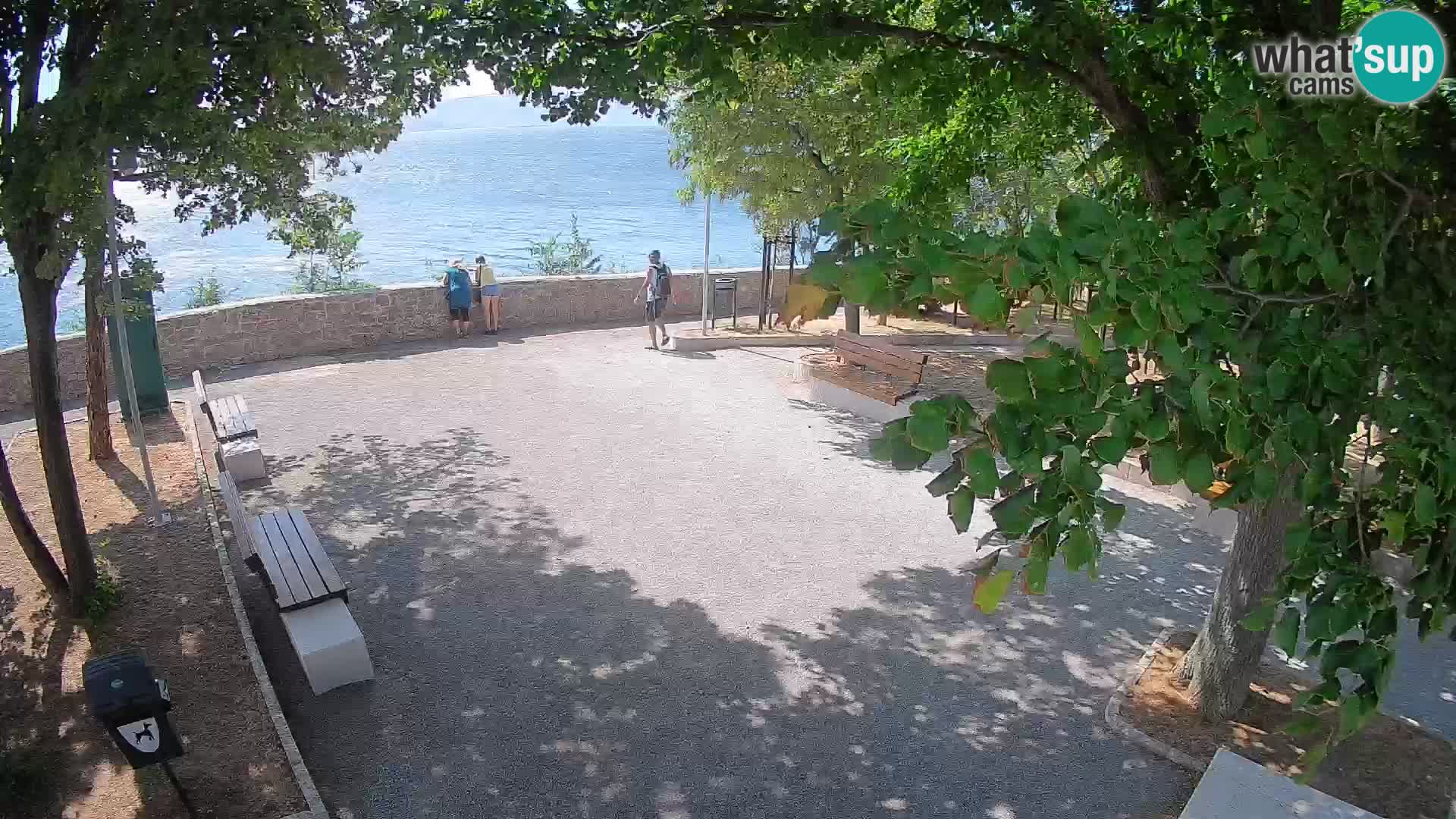 Webcam Senj en direct – Parc des Écrivains et canal du Velebit