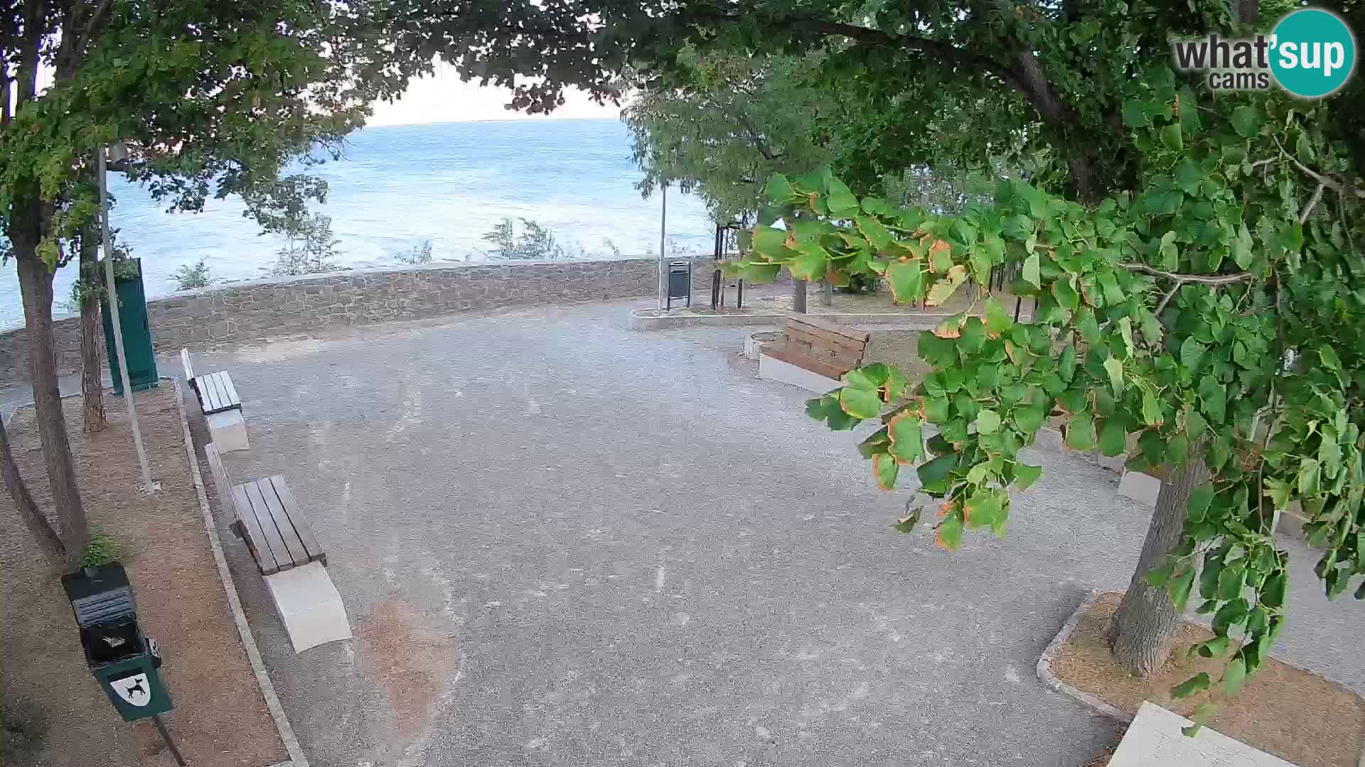 Senj Live Webcam – Schriftstellerpark und Velebit-Kanal