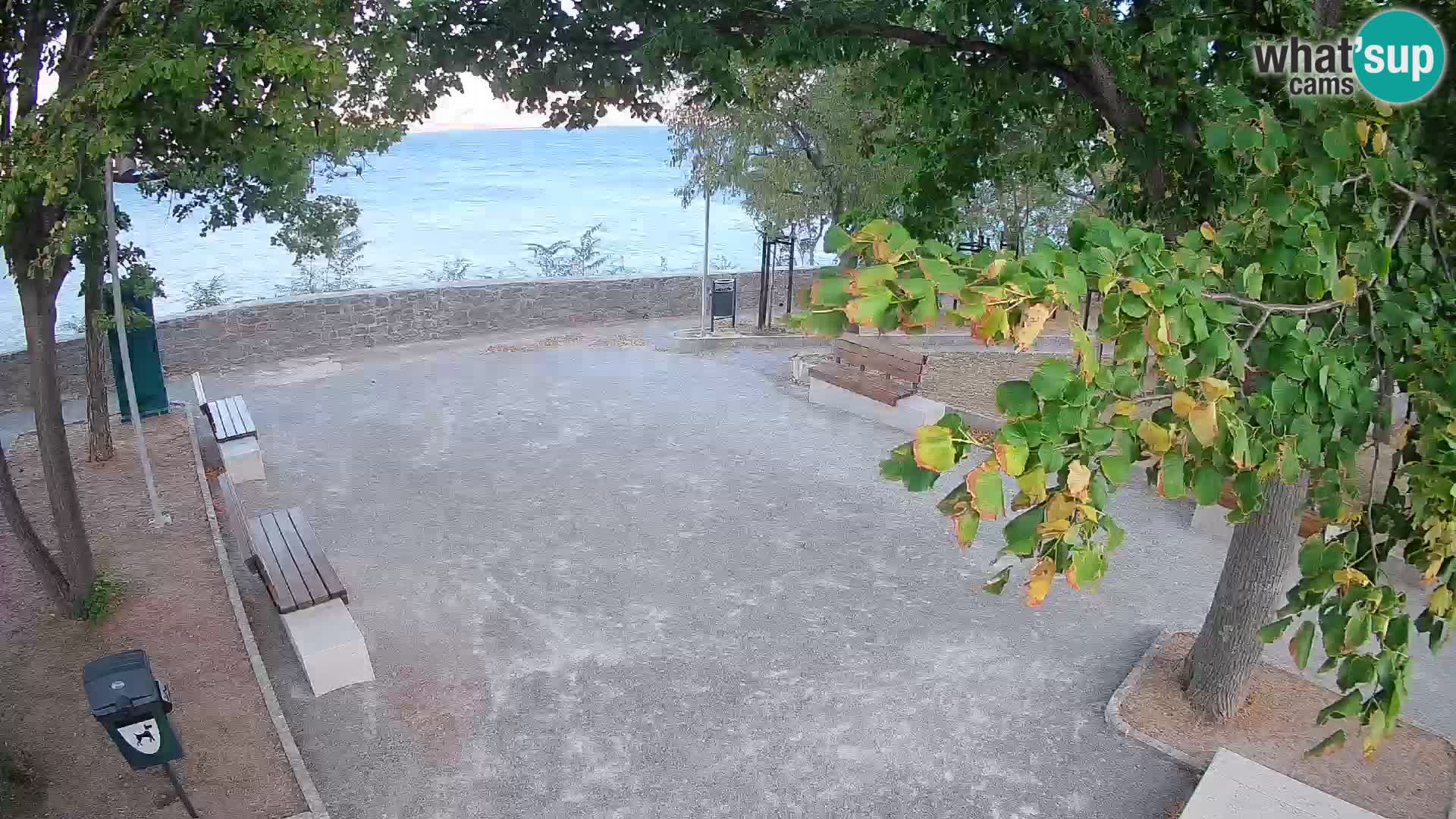 Senj Live Webcam – Schriftstellerpark und Velebit-Kanal