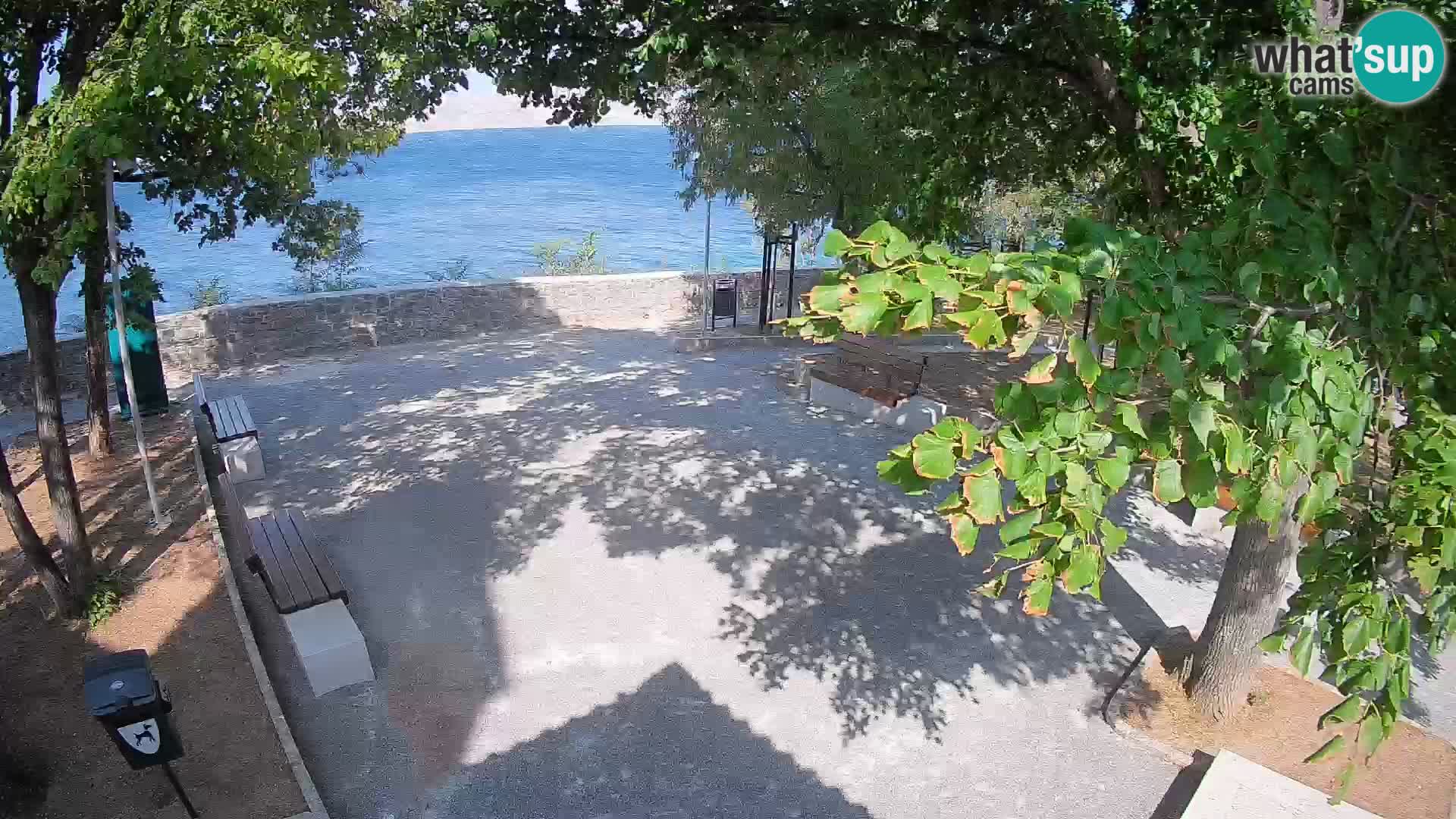 Senj Live Cam – Writers’ Park and the Velebit Channel