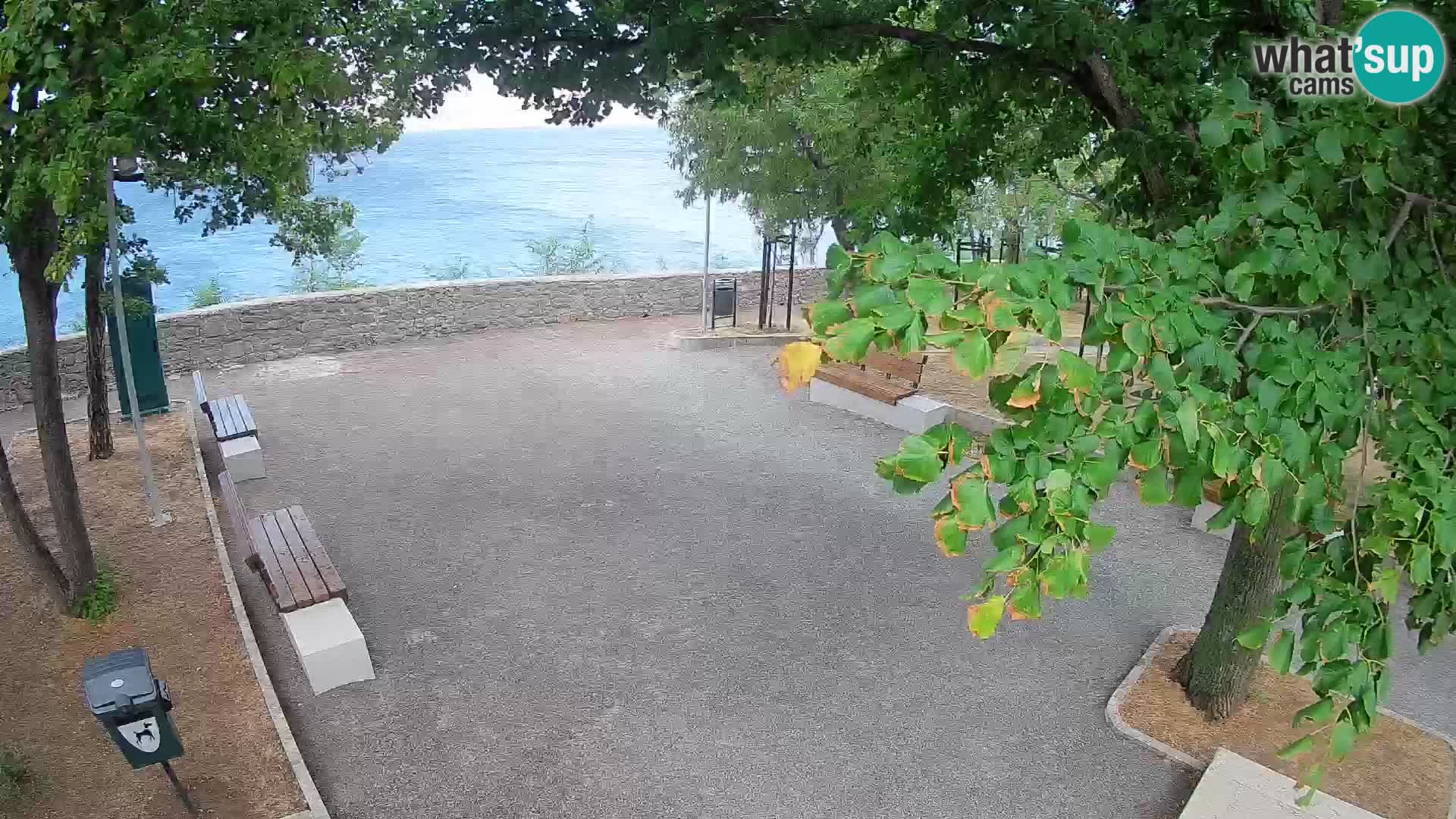 Senj Live Cam – Writers’ Park and the Velebit Channel