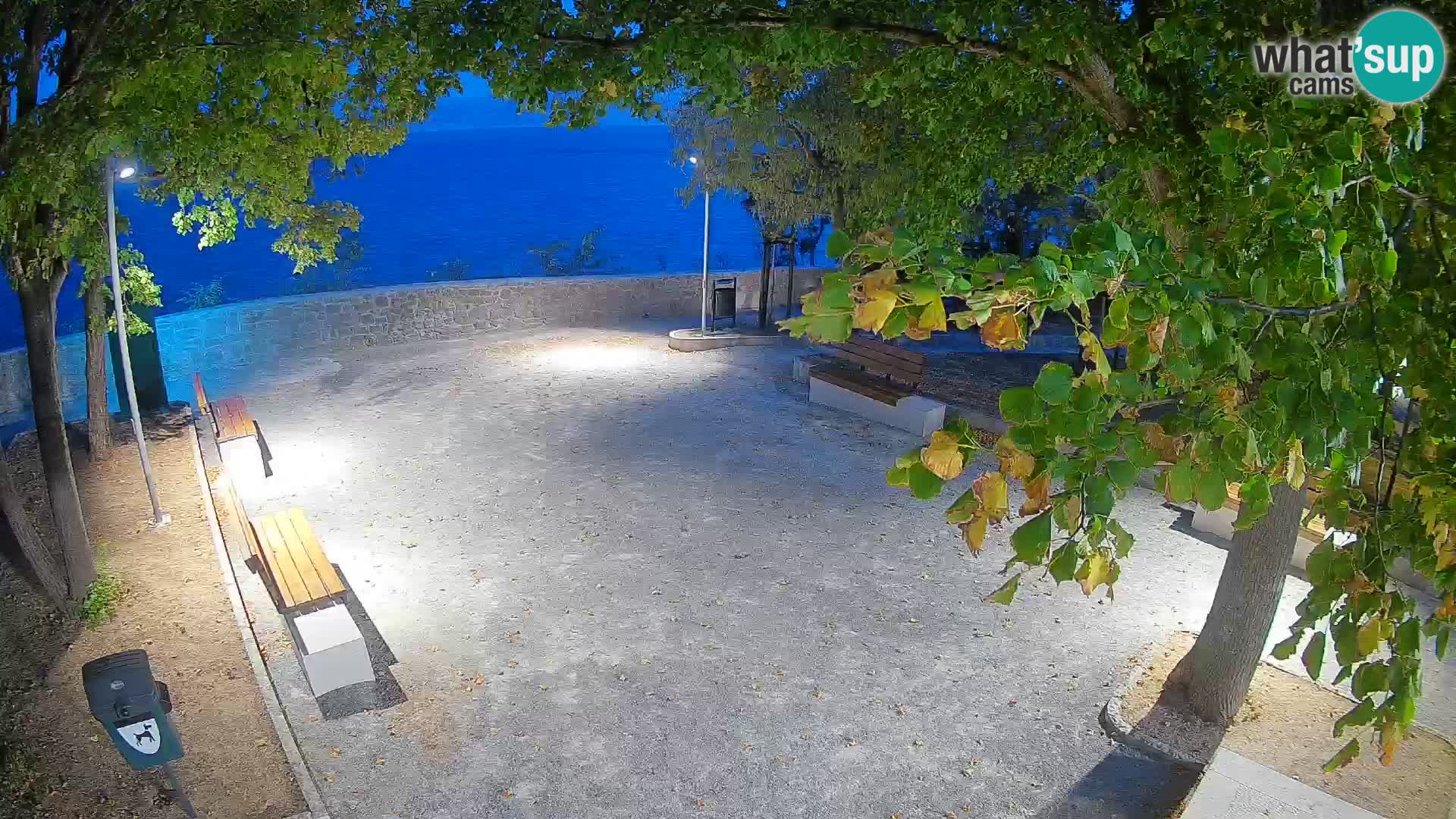 Senj Live Cam – Writers’ Park and the Velebit Channel