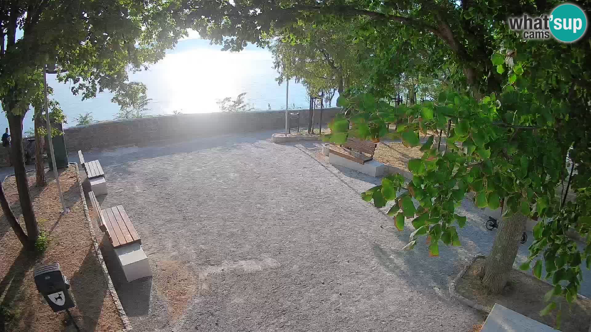 Webcam Senj en direct – Parc des Écrivains et canal du Velebit