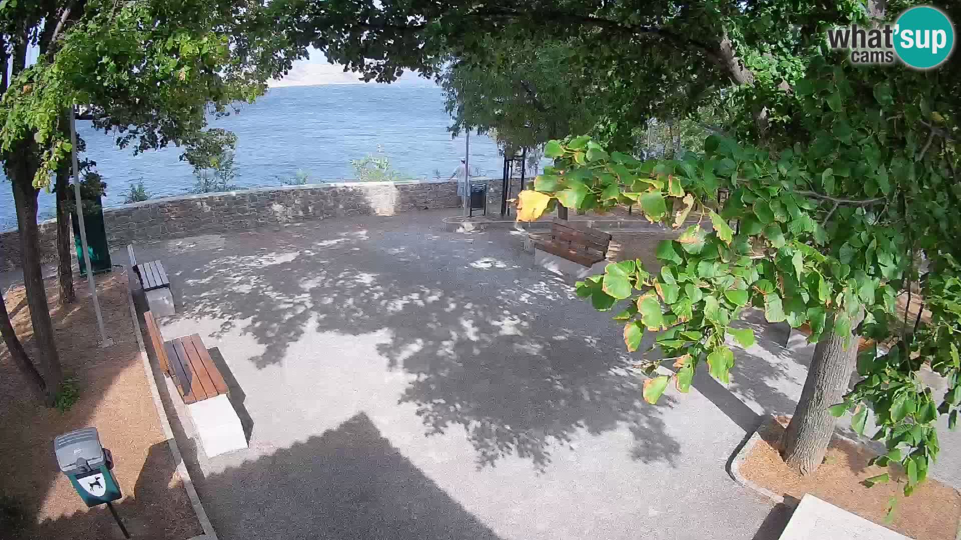 Senj Live Webcam – Schriftstellerpark und Velebit-Kanal