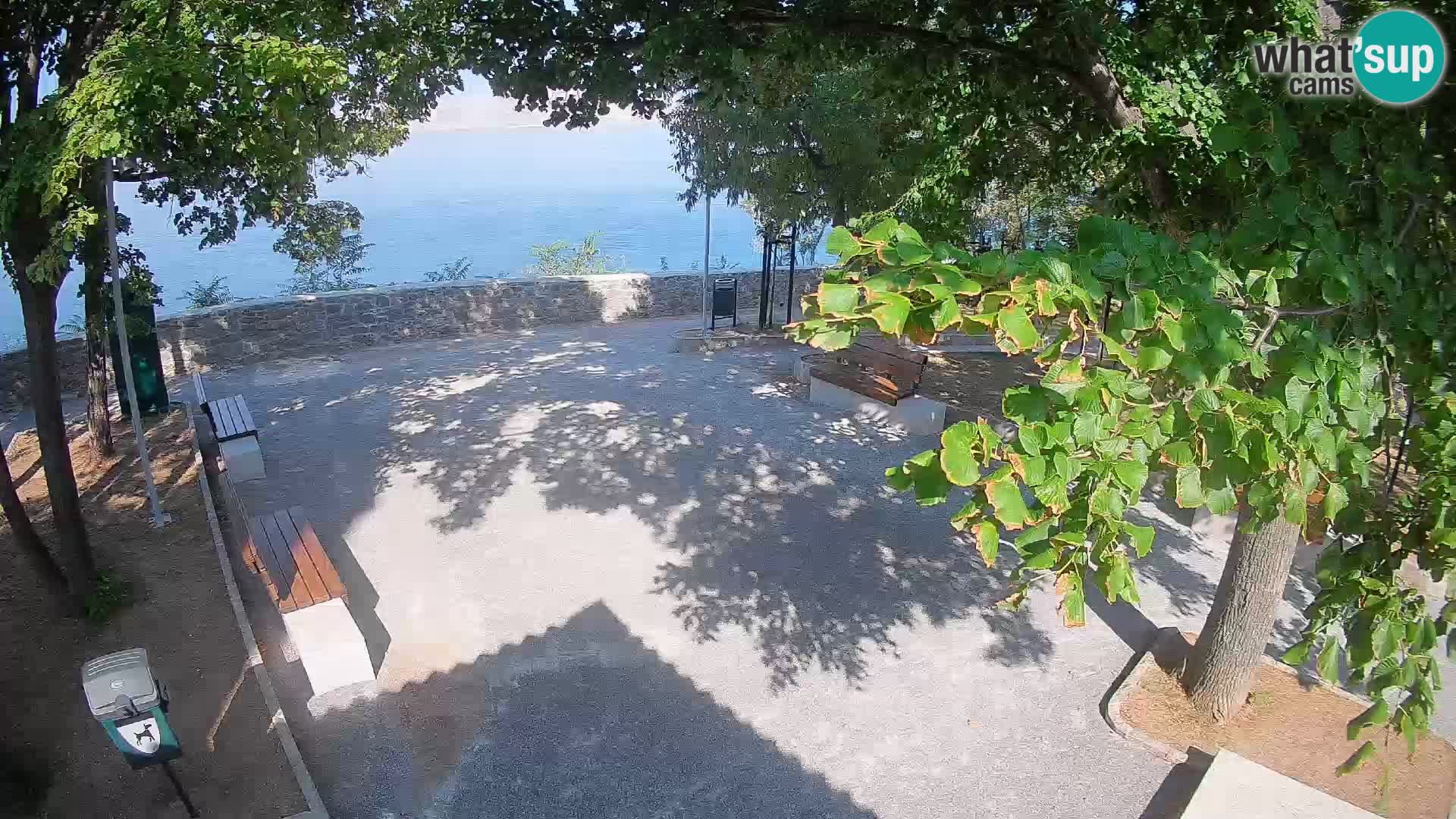 Senj Live Cam – Writers’ Park and the Velebit Channel