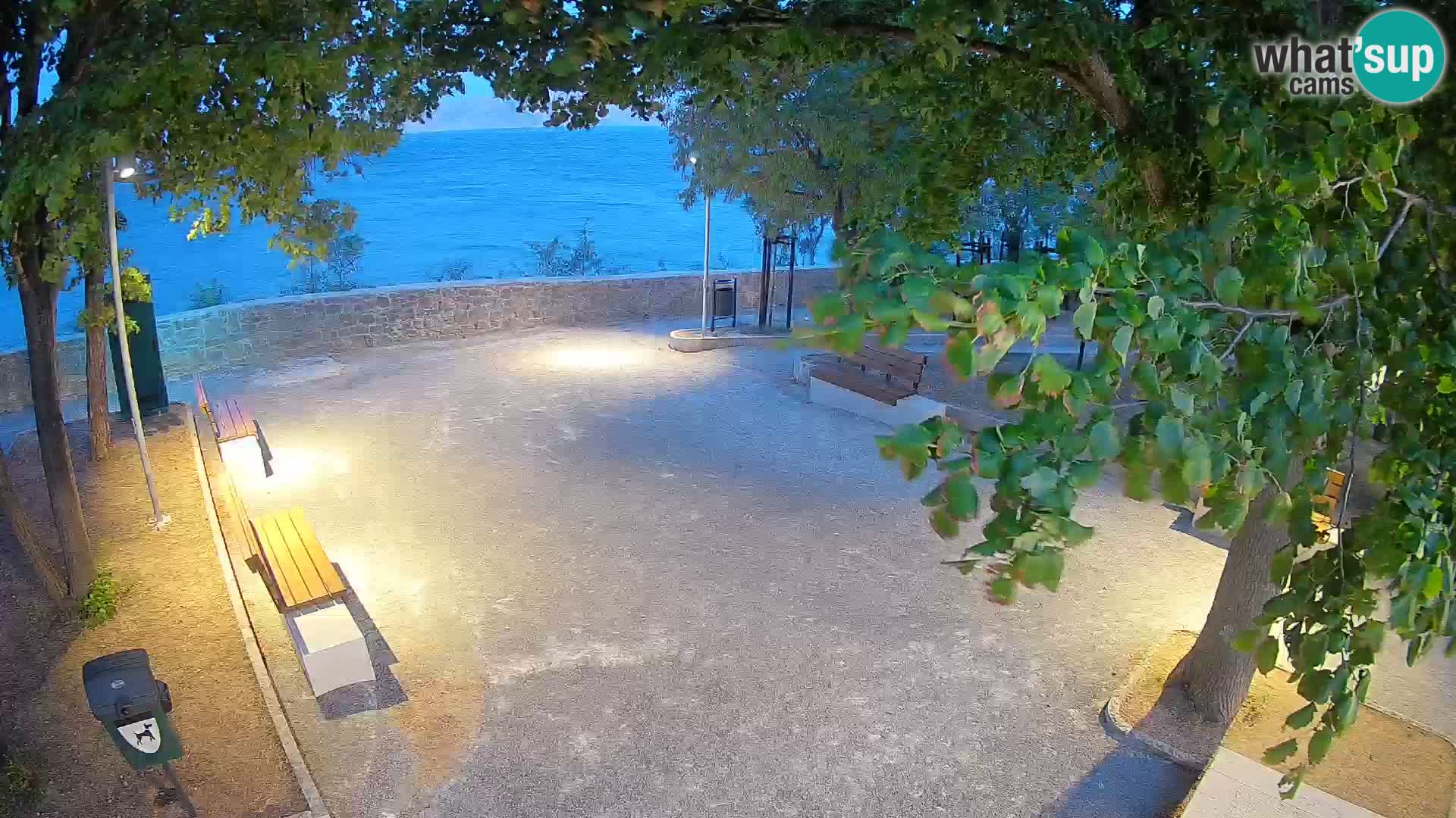 Senj Live Cam – Writers’ Park and the Velebit Channel